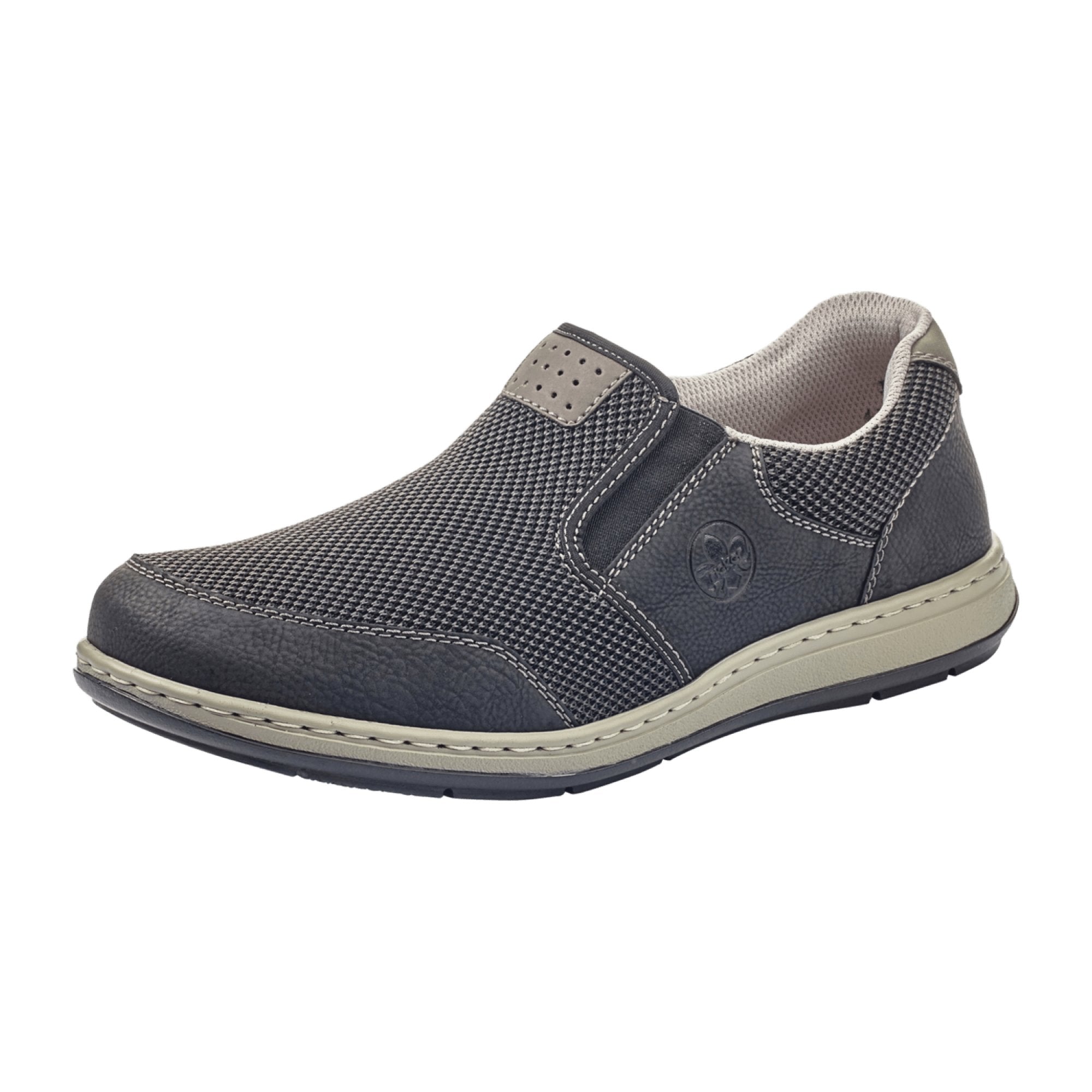 Rieker Gray Slip-On Shoes Comfortable Shock Absorbing Sole Removable Insole