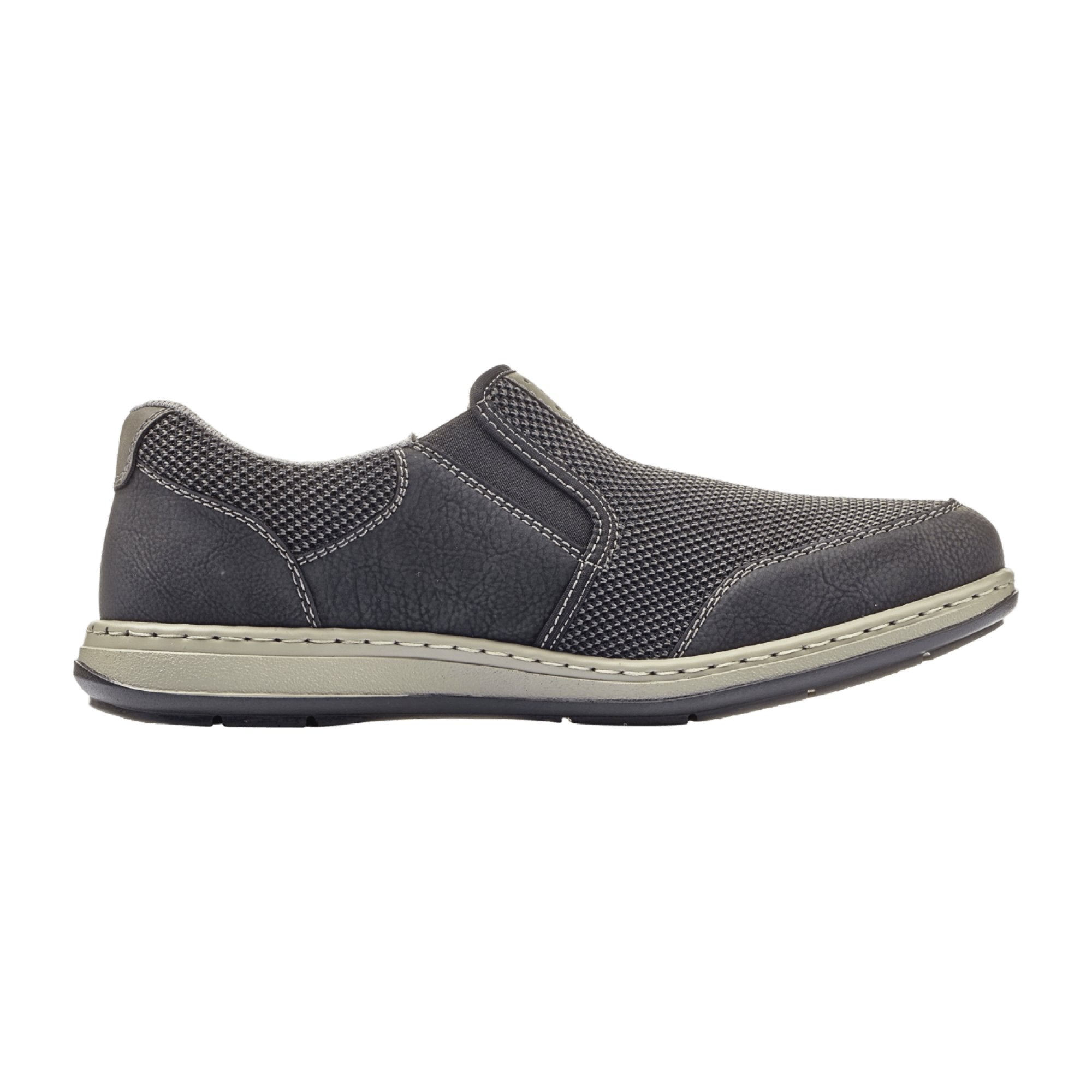 Rieker Gray Slip-On Shoes Comfortable Shock Absorbing Sole Removable Insole