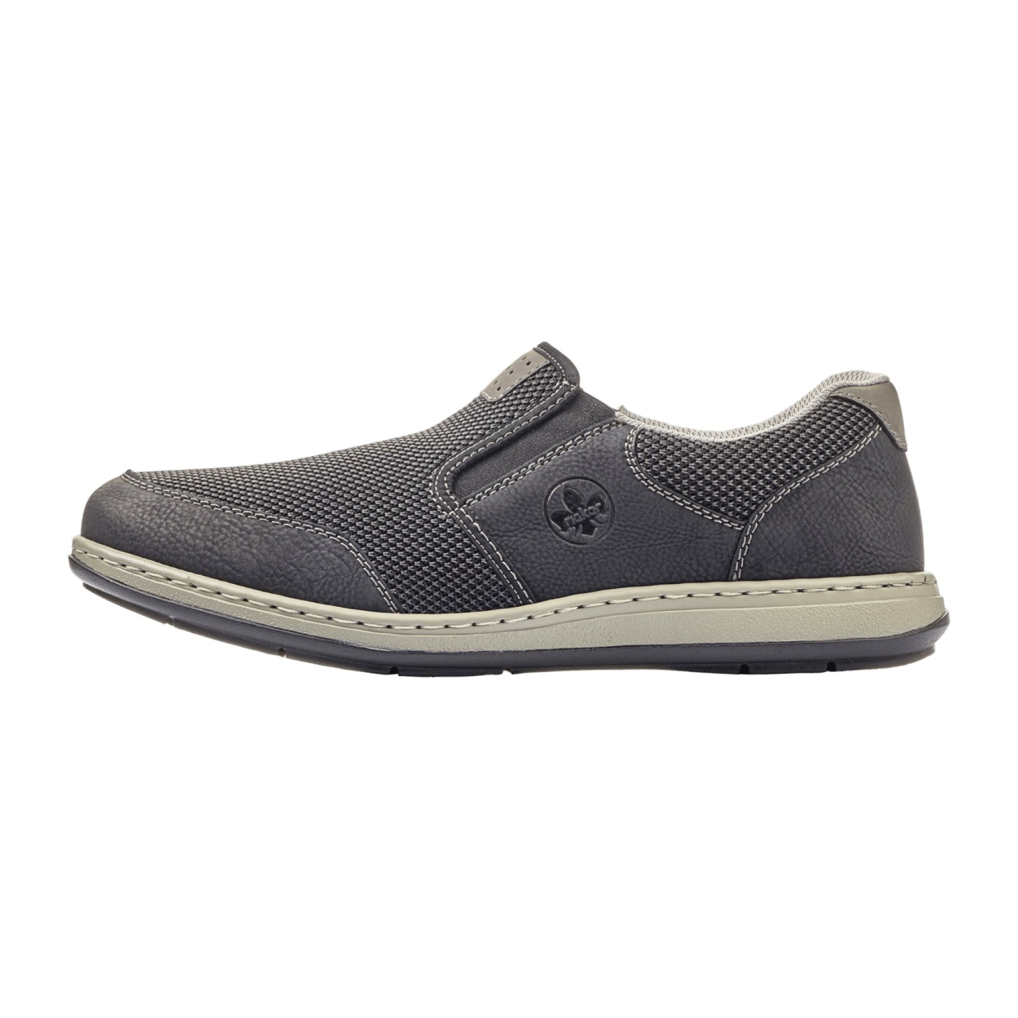 Rieker Gray Slip-On Shoes Comfortable Shock Absorbing Sole Removable Insole