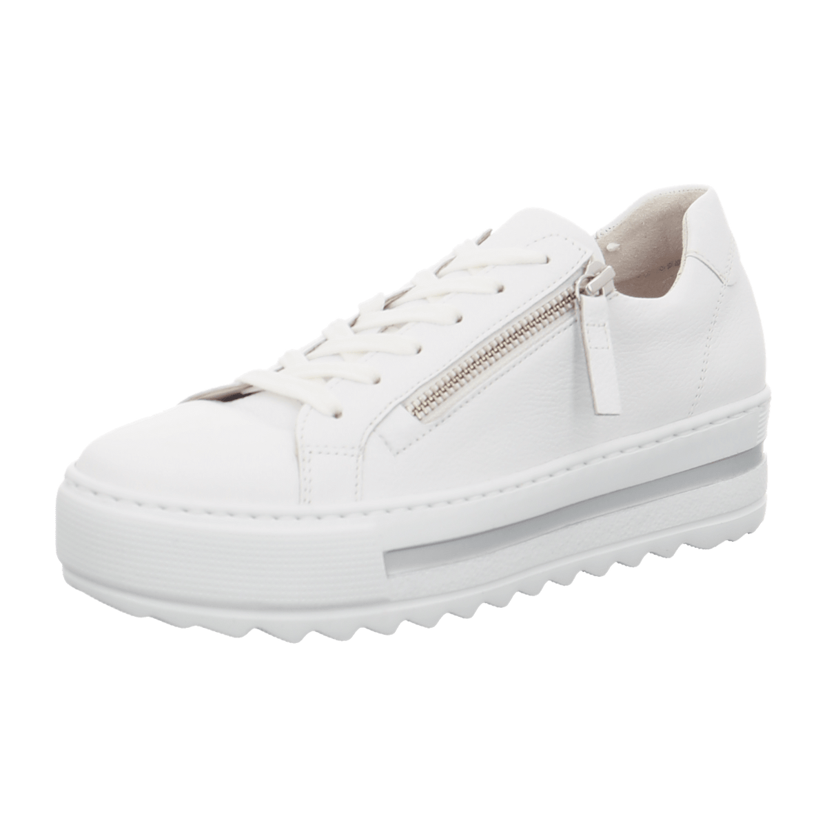 Gabor Women's Low-Top Sneakers White Suede Lightweight Comfort