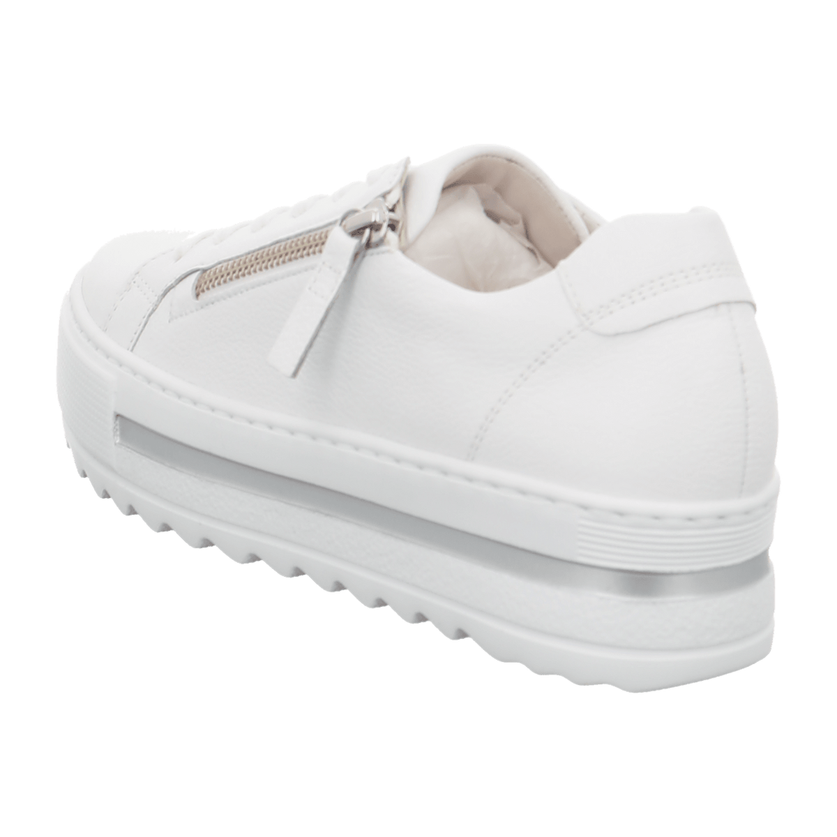 Gabor Women's Low-Top Sneakers White Suede Lightweight Comfort