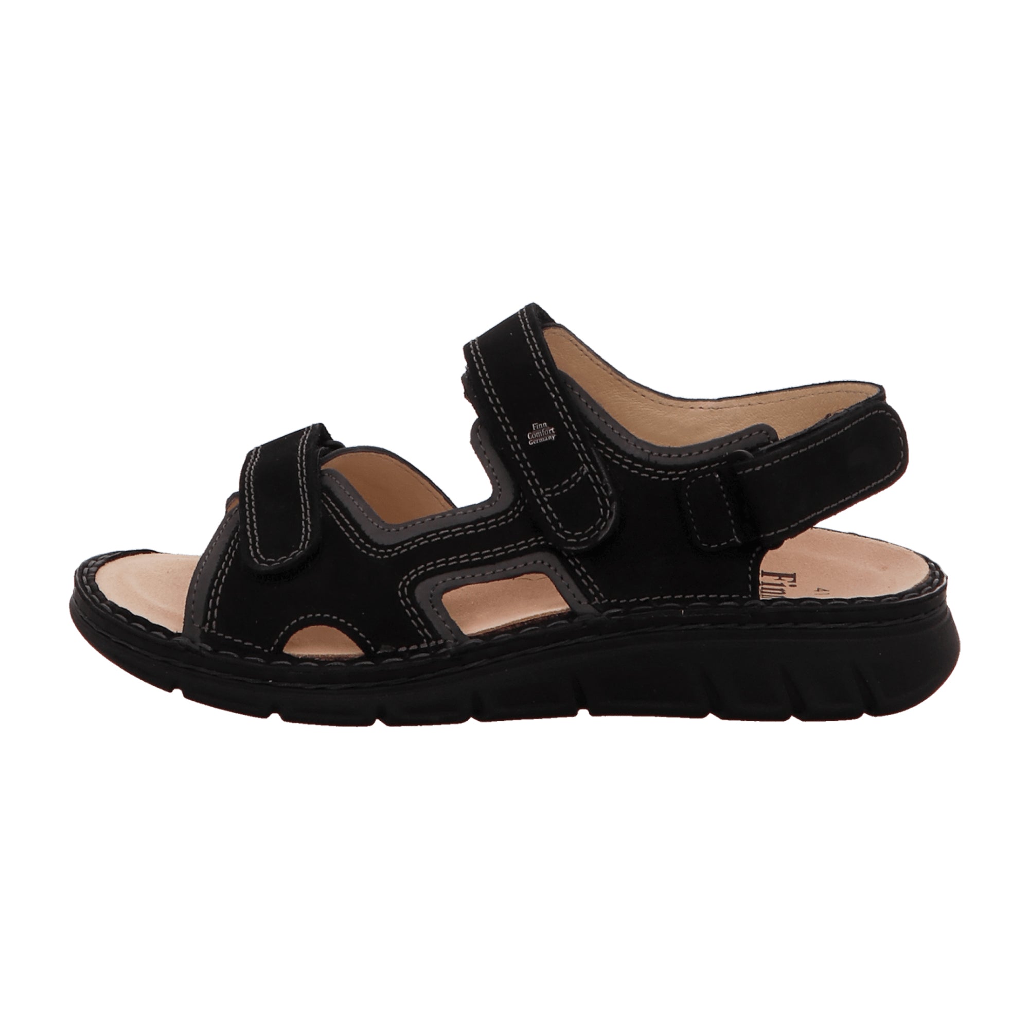 Finn Comfort Wanaka-S Men's Orthopedic Walking Shoes, Stylish Black Leather