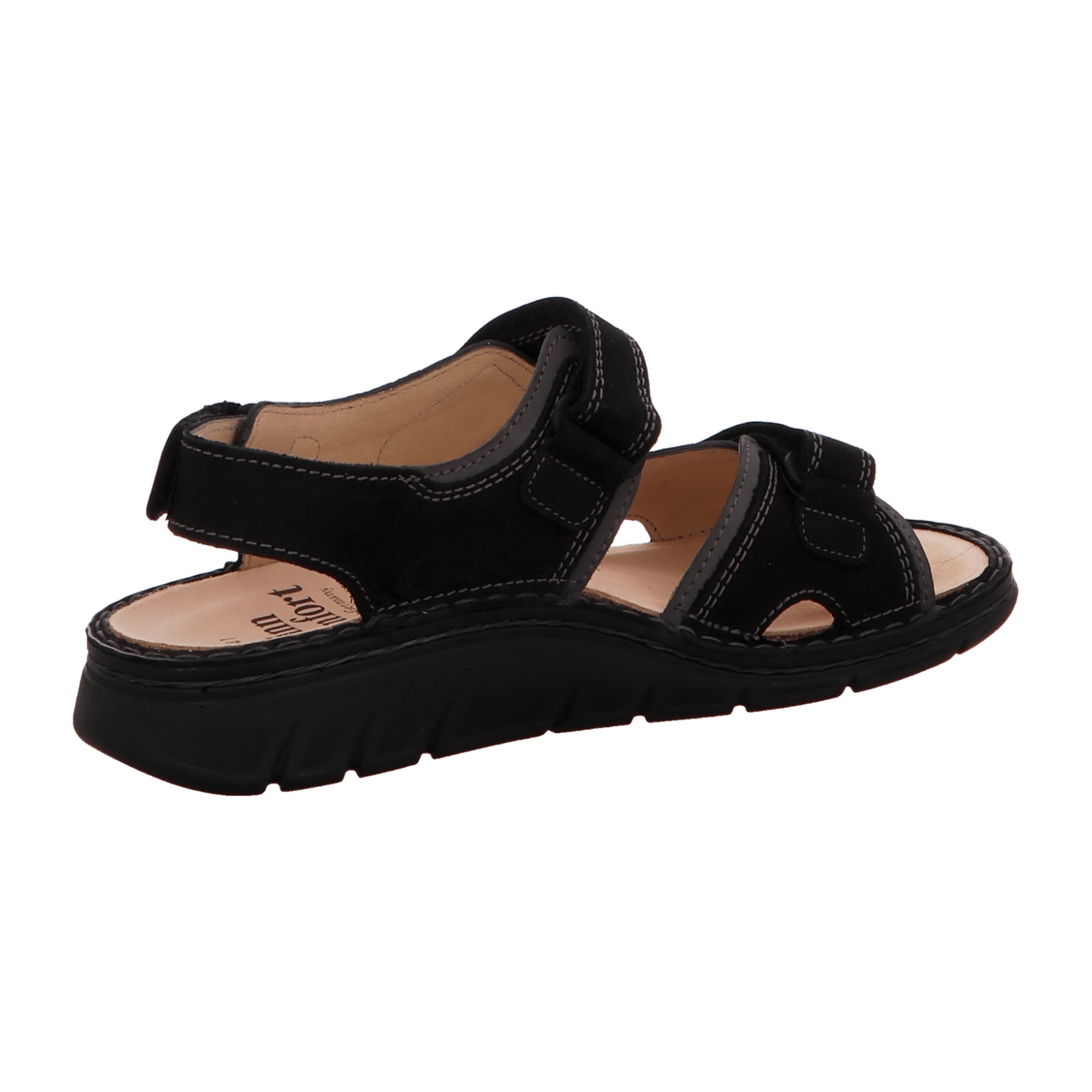 Finn Comfort Wanaka-S Men's Orthopedic Walking Shoes, Stylish Black Leather