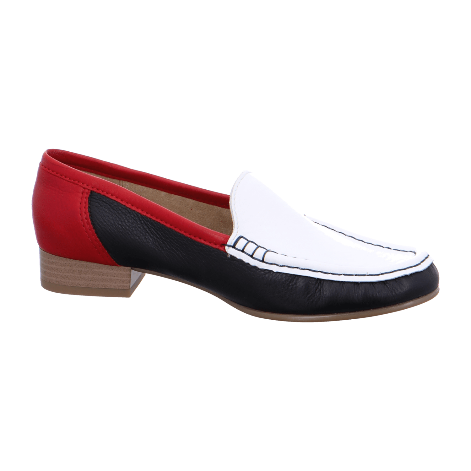 ARA ATLANTA Women's Moccasin in Smooth White Leather, Slip-On, Warmly Lined with Round Toe