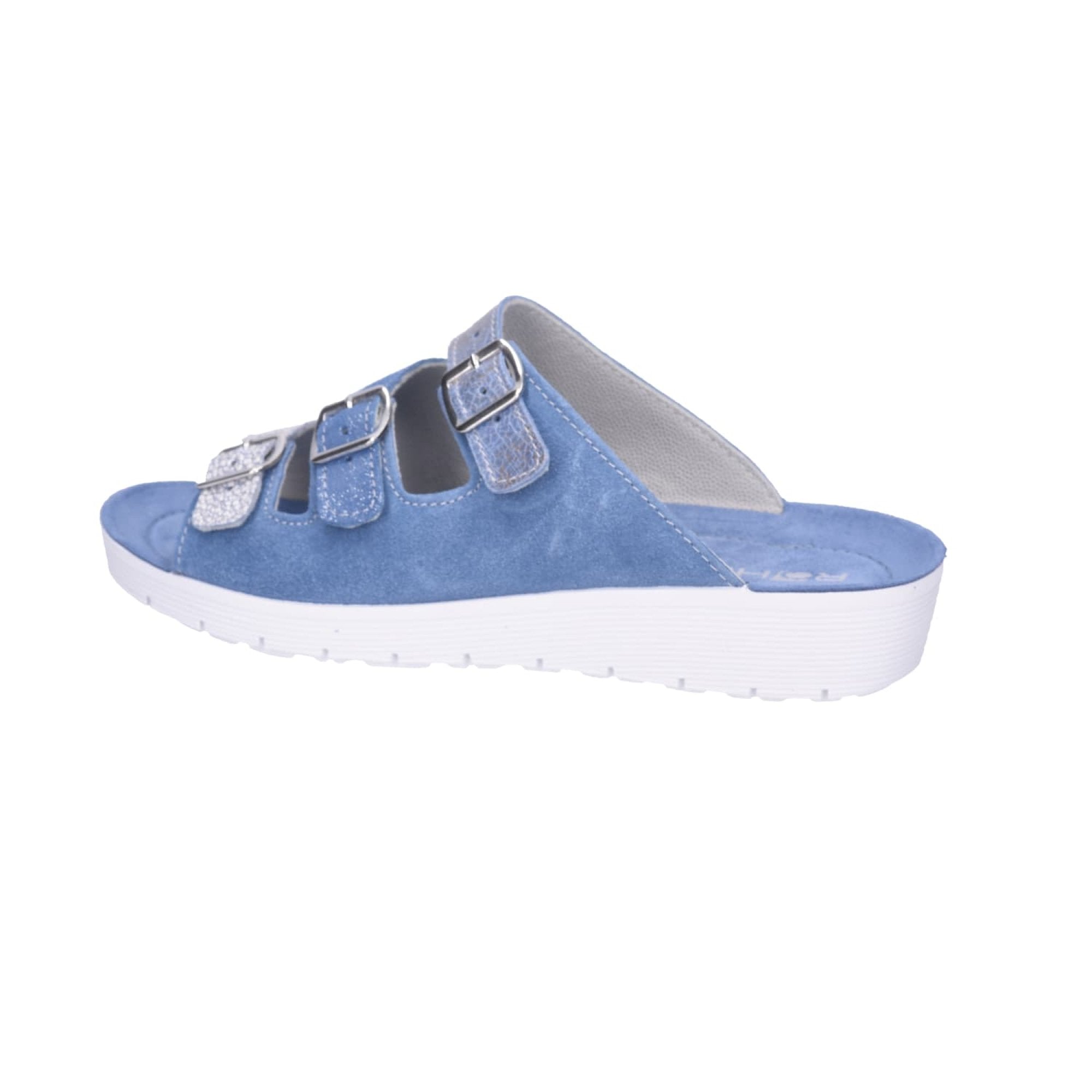 Rohde Blue Footbed Slide Sandals for Women Comfortable Casual Footwear