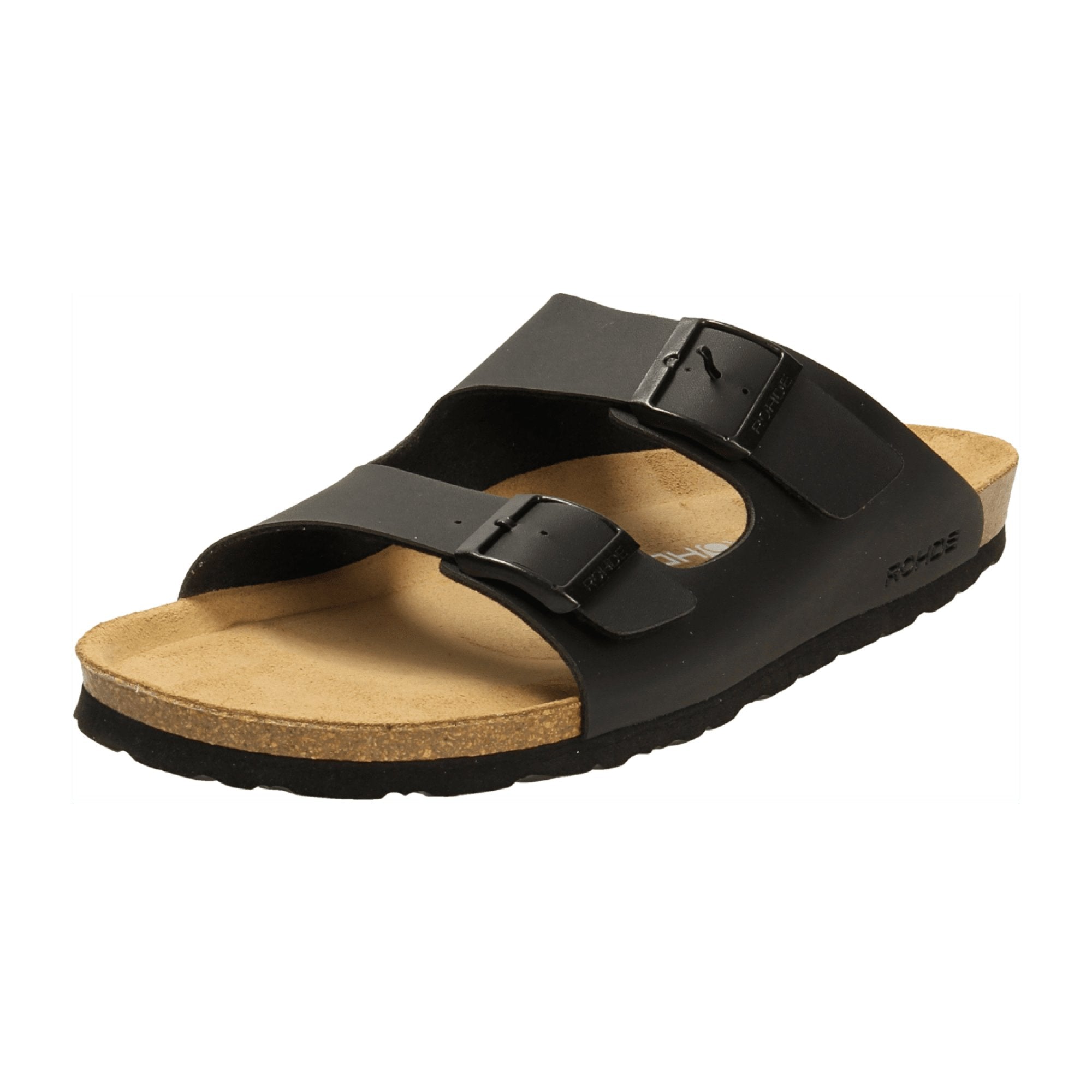 Rohde Men's Black Slip-On Sandals Comfortable Spring Summer Footwear