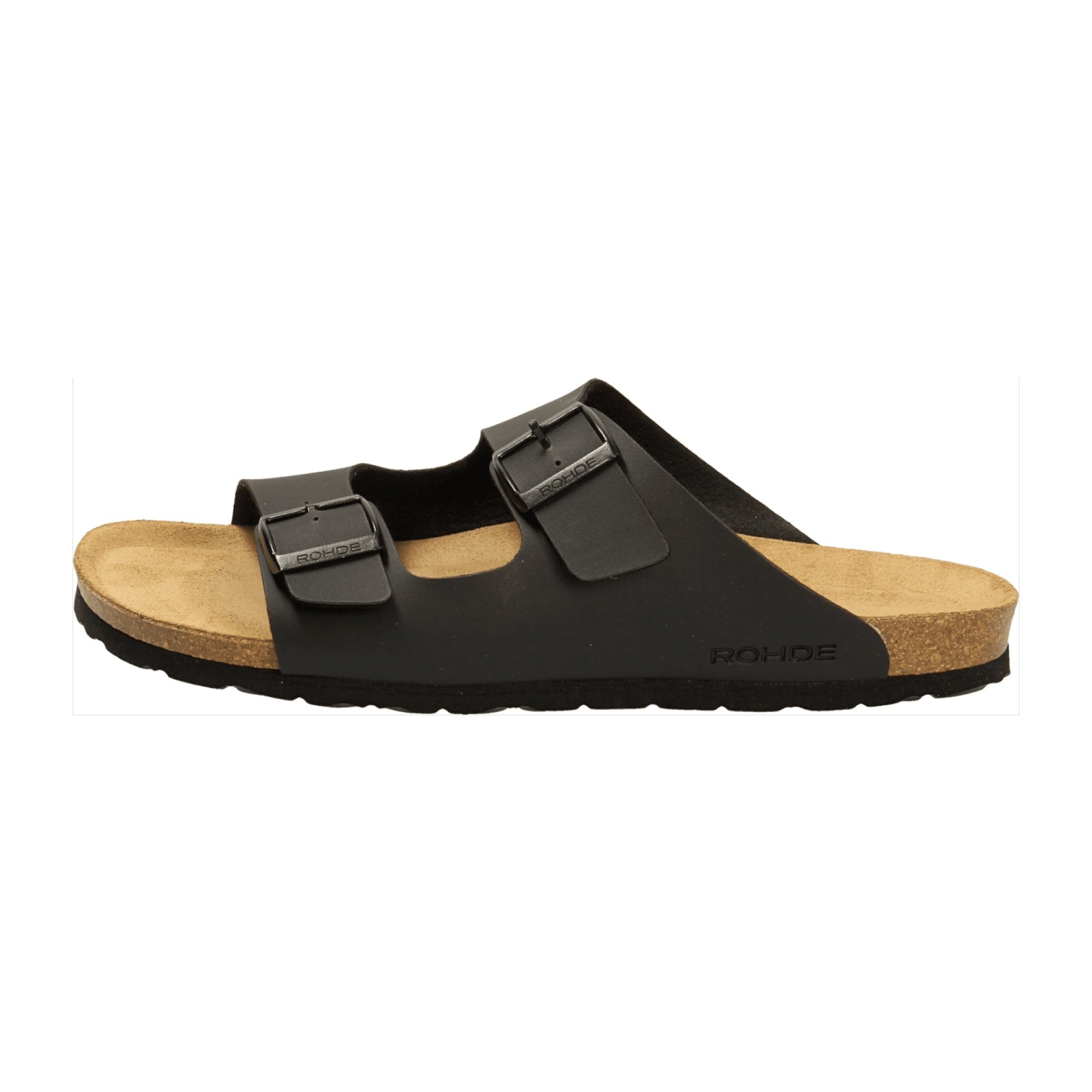 Rohde Men's Black Slip-On Sandals Comfortable Spring Summer Footwear