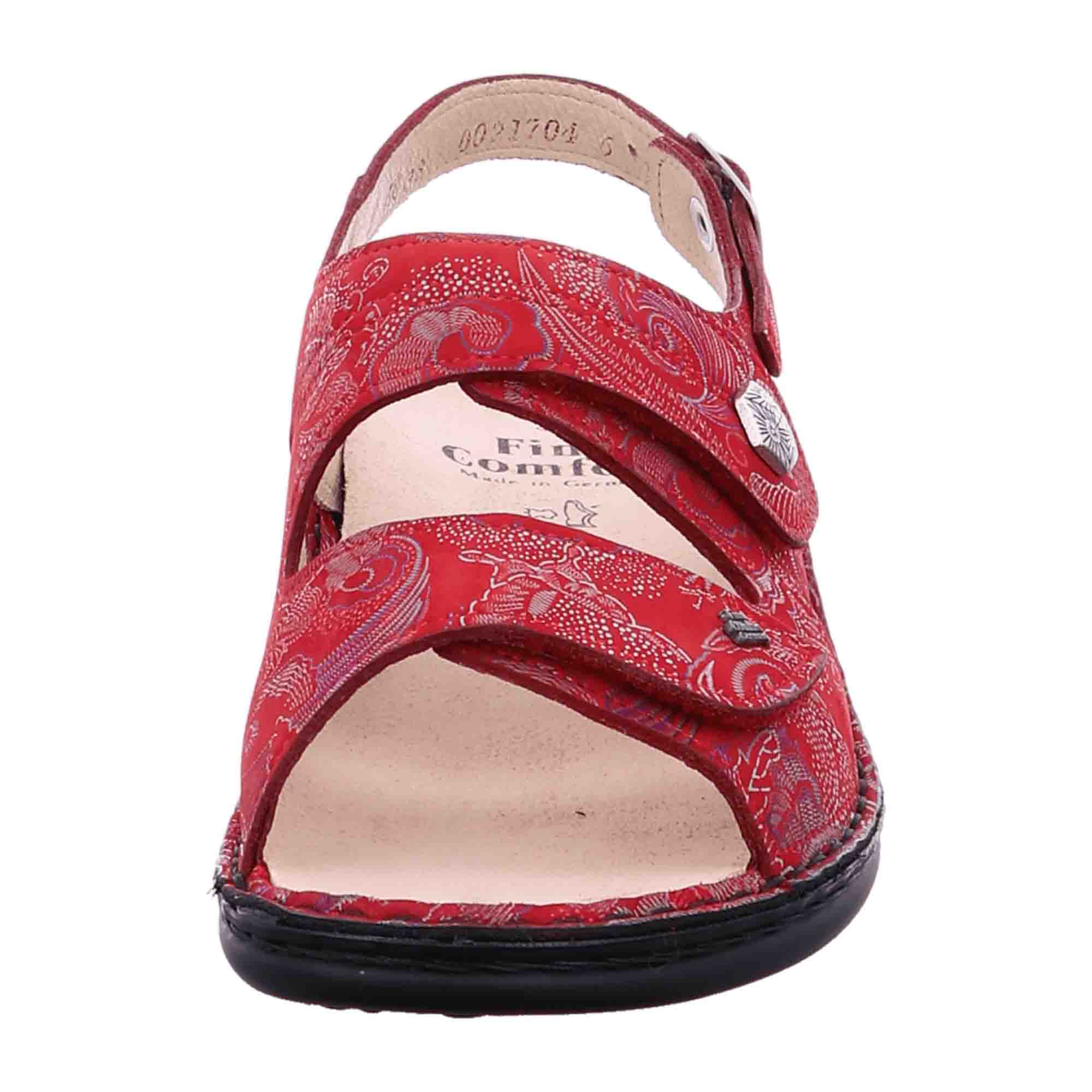 Finn Comfort Milos Red Sandals for Women - Stylish & Comfortable