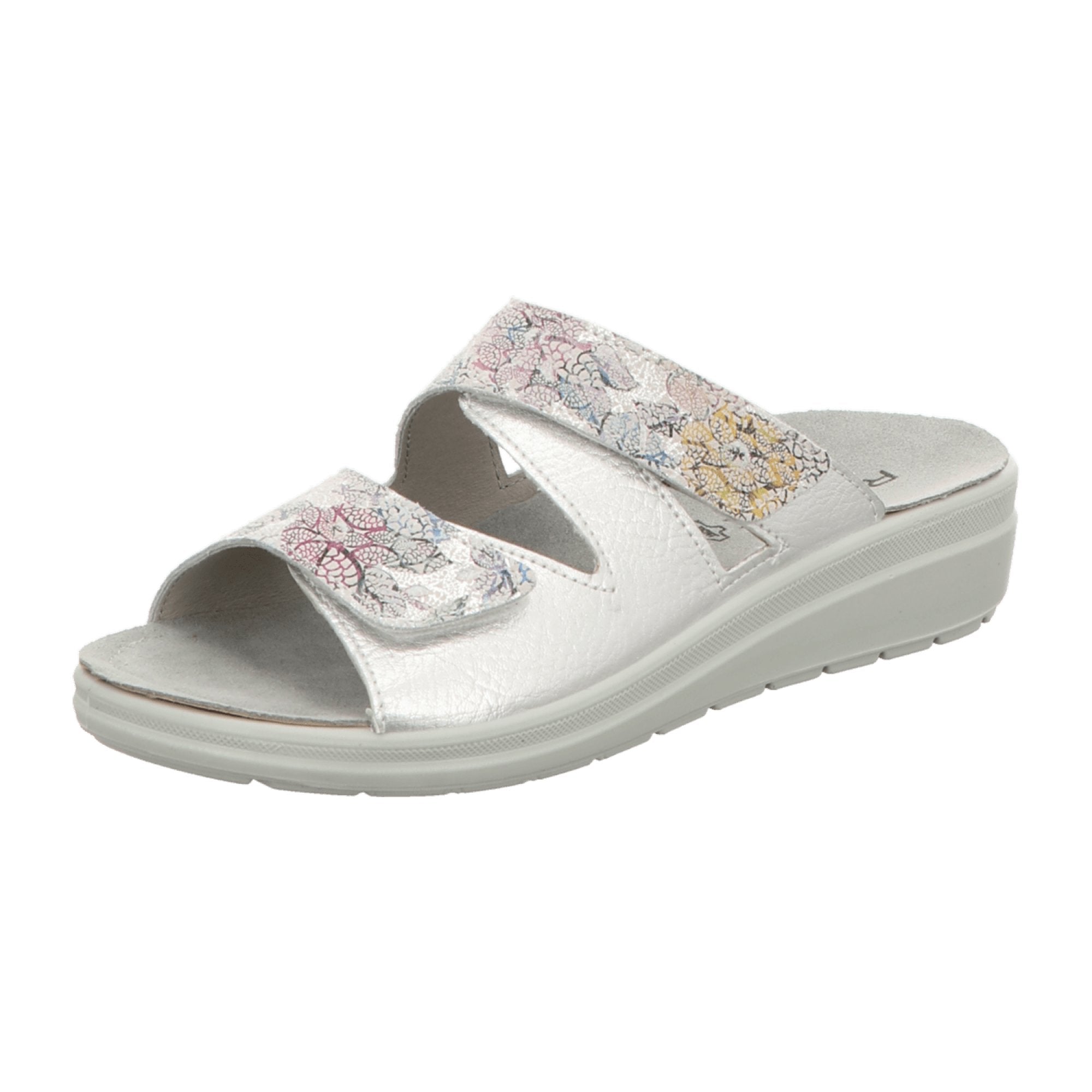 Rohde Rivella Women's Silver Leather Sandals with Removable Insole