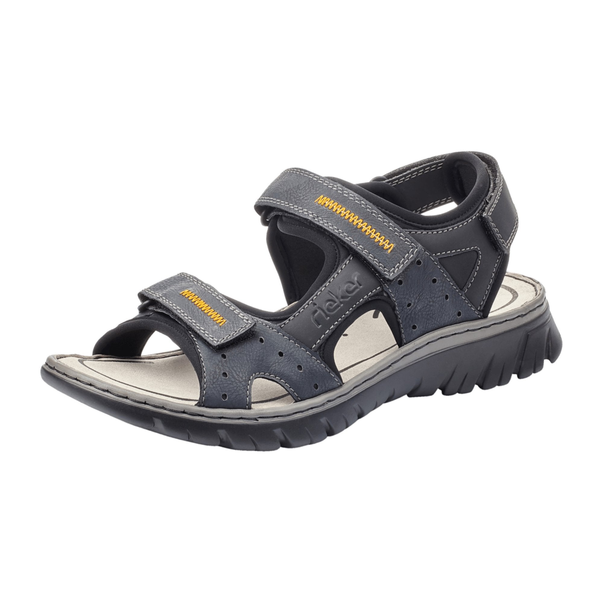 Rieker Men's Blue Casual Shoes with Hook and Loop Closure