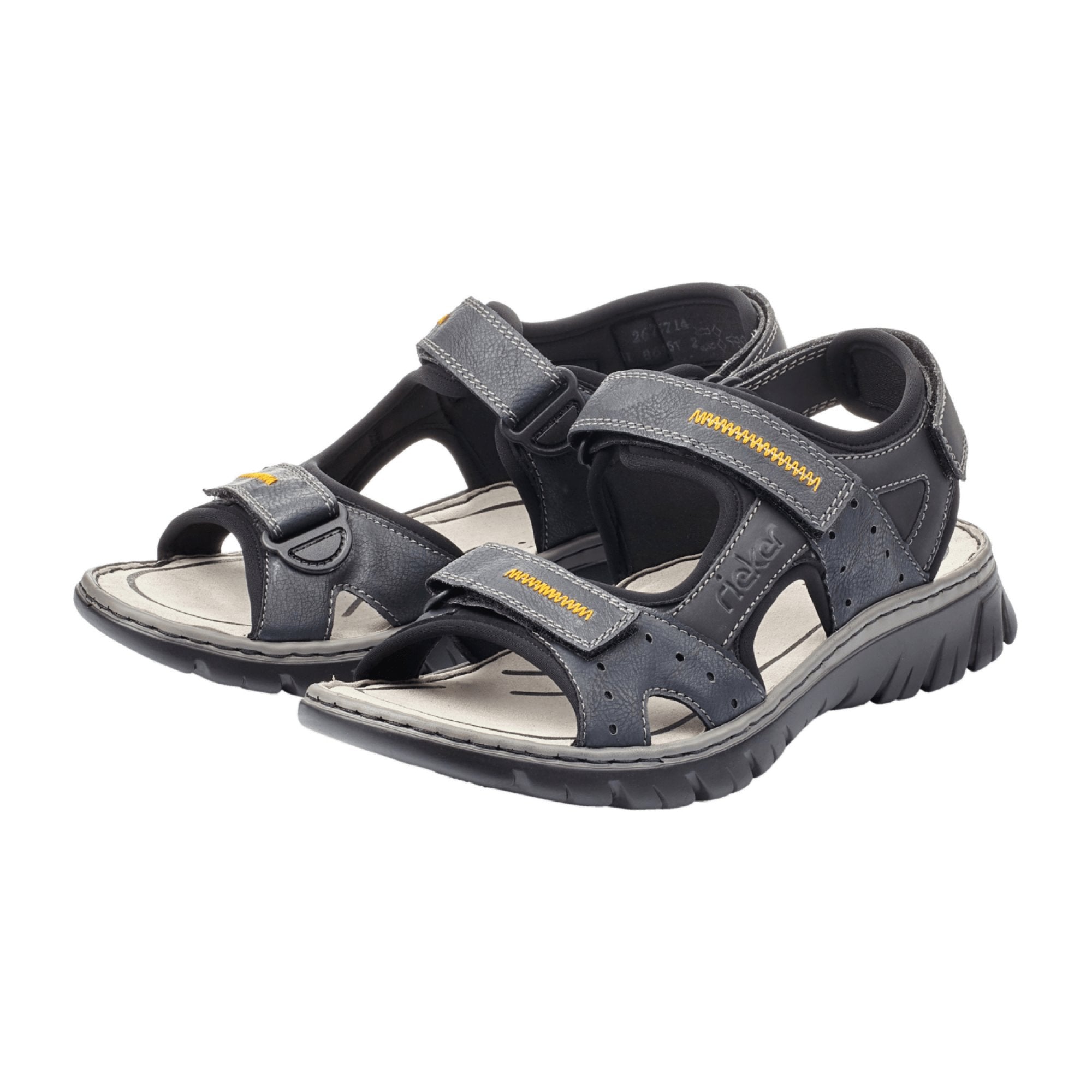 Rieker Men's Blue Casual Shoes with Hook and Loop Closure