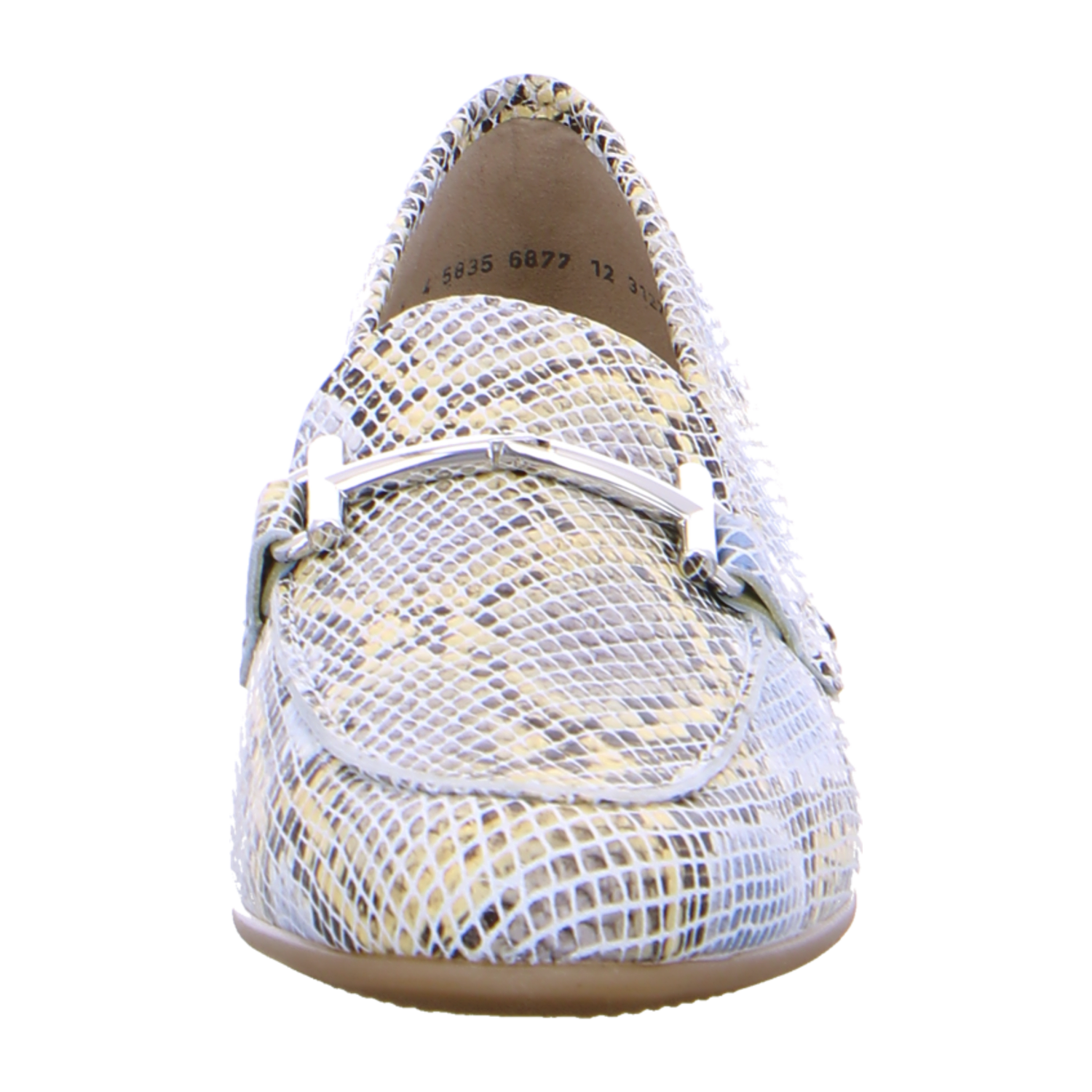 ARA KENT Women's Leather Animal Print Slip-On Loafers Round Toe