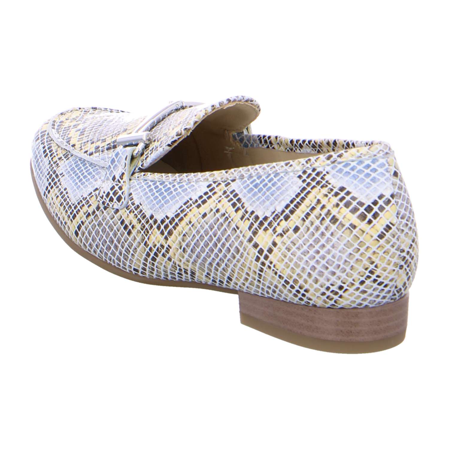ARA KENT Women's Leather Animal Print Slip-On Loafers Round Toe