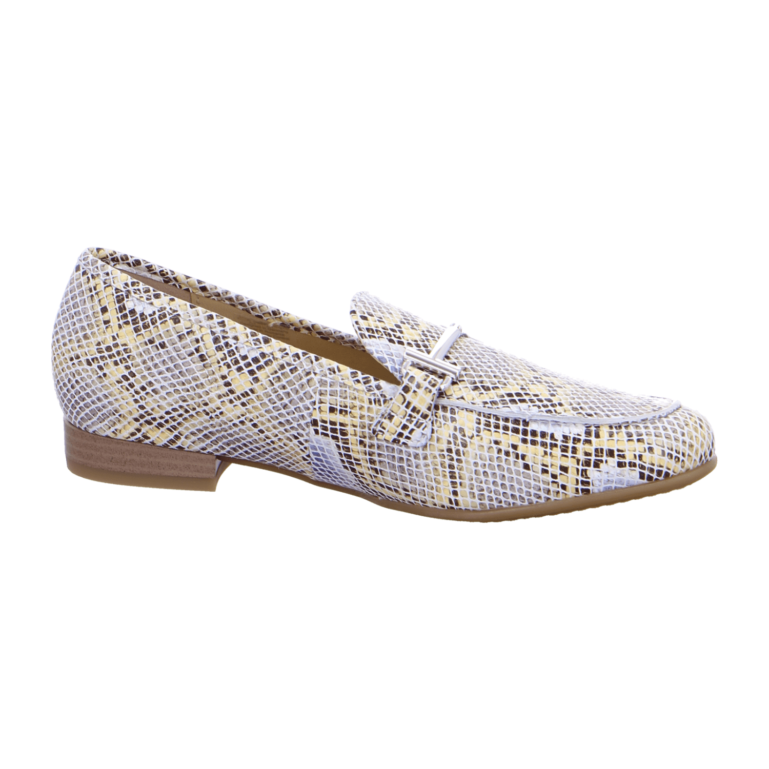 ARA KENT Women's Leather Animal Print Slip-On Loafers Round Toe