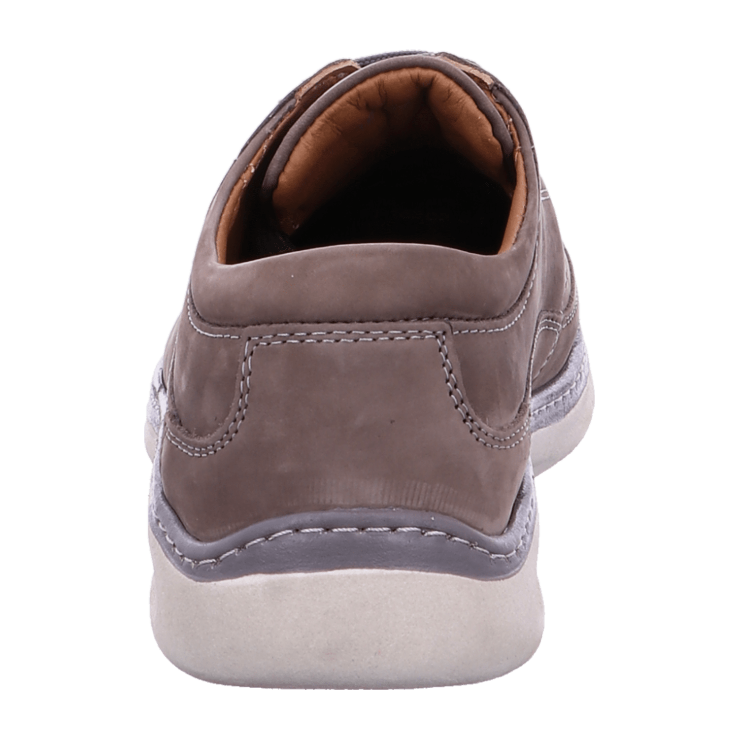 ARA Men's Gray Smooth Leather Brogue Oxford Shoes with Round Toe