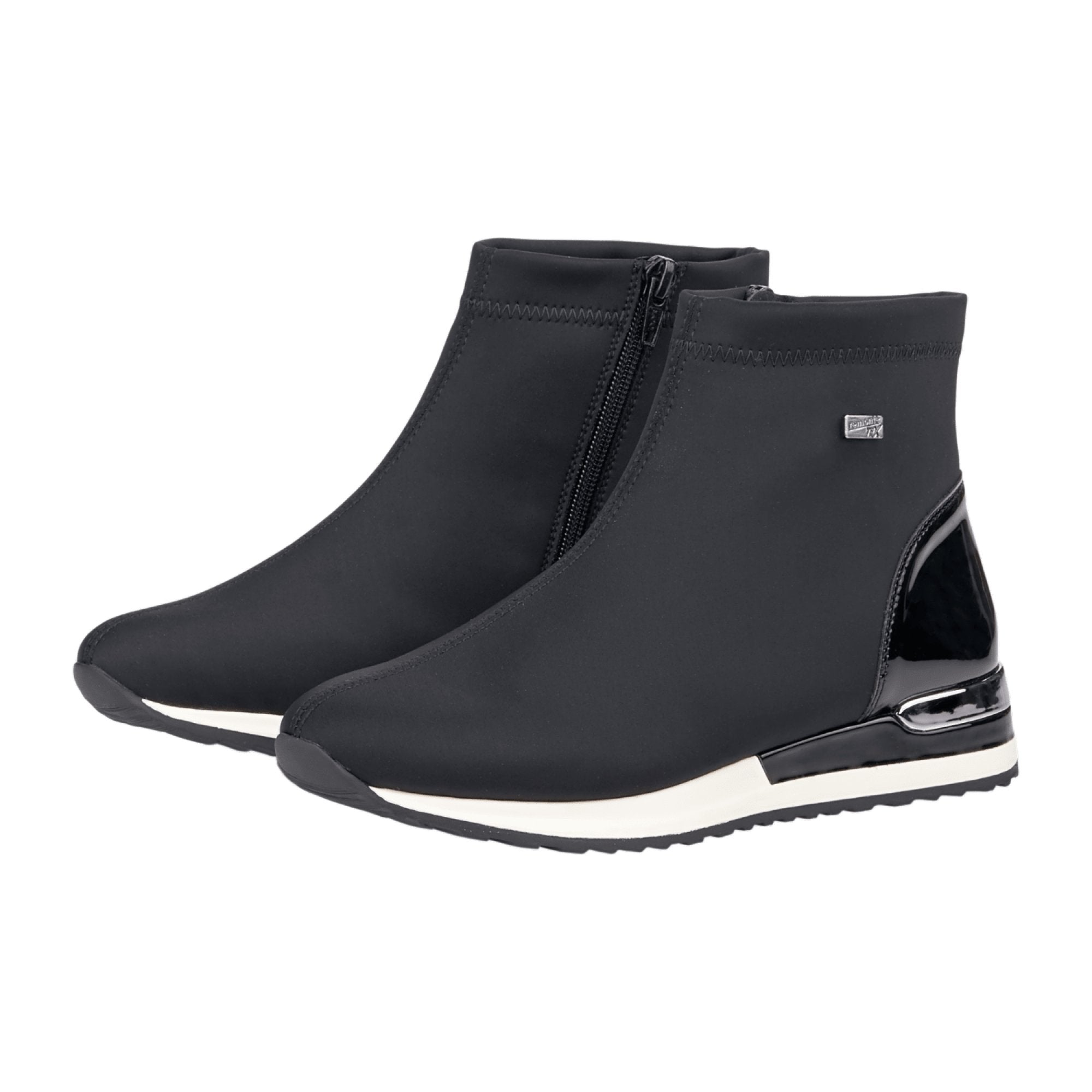 Remonte Women's Black Stretch Ankle Boots Waterproof Breathable Comfortable
