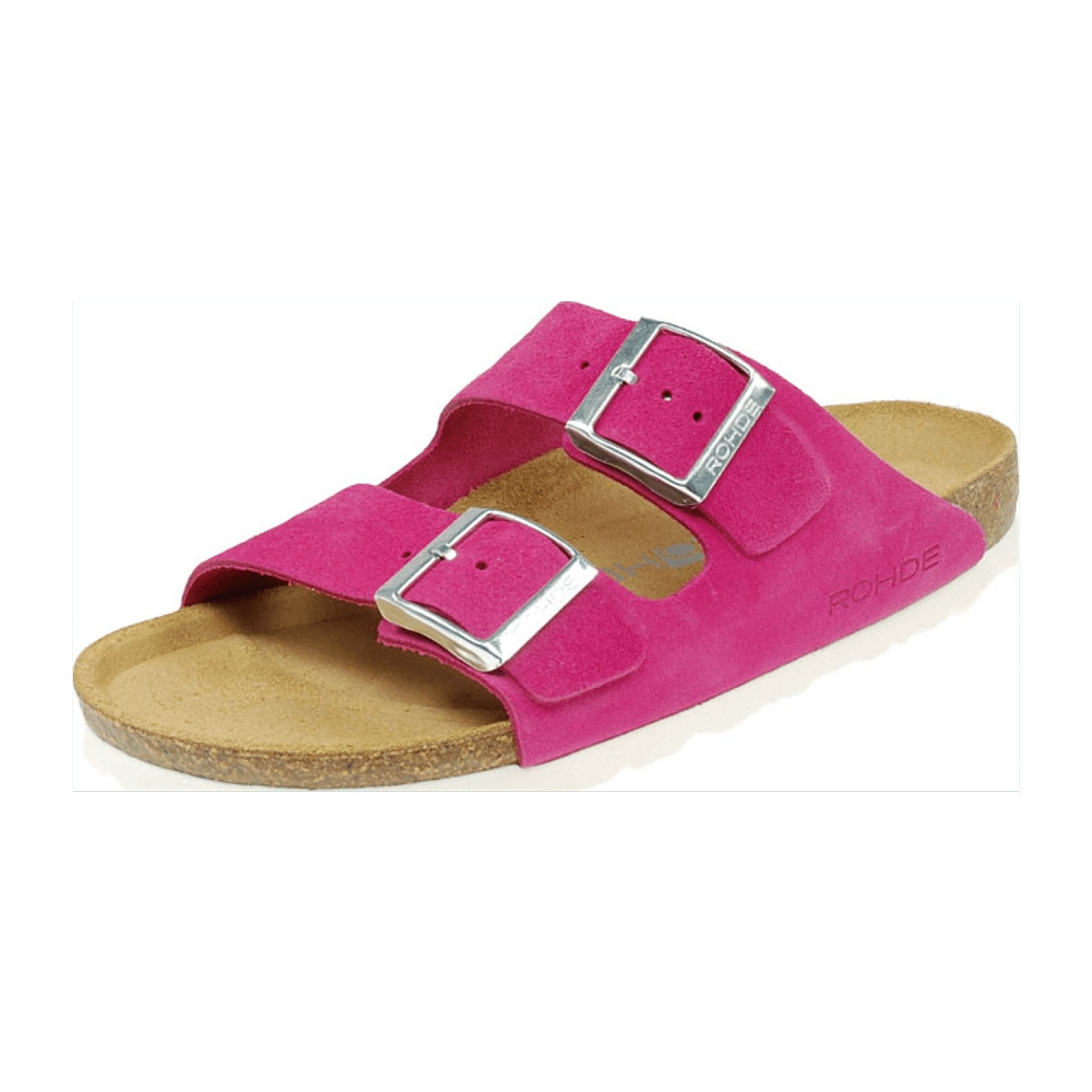 Rohde Alba Pink Ladies Sandals with Leather Footbed and Adjustable Straps