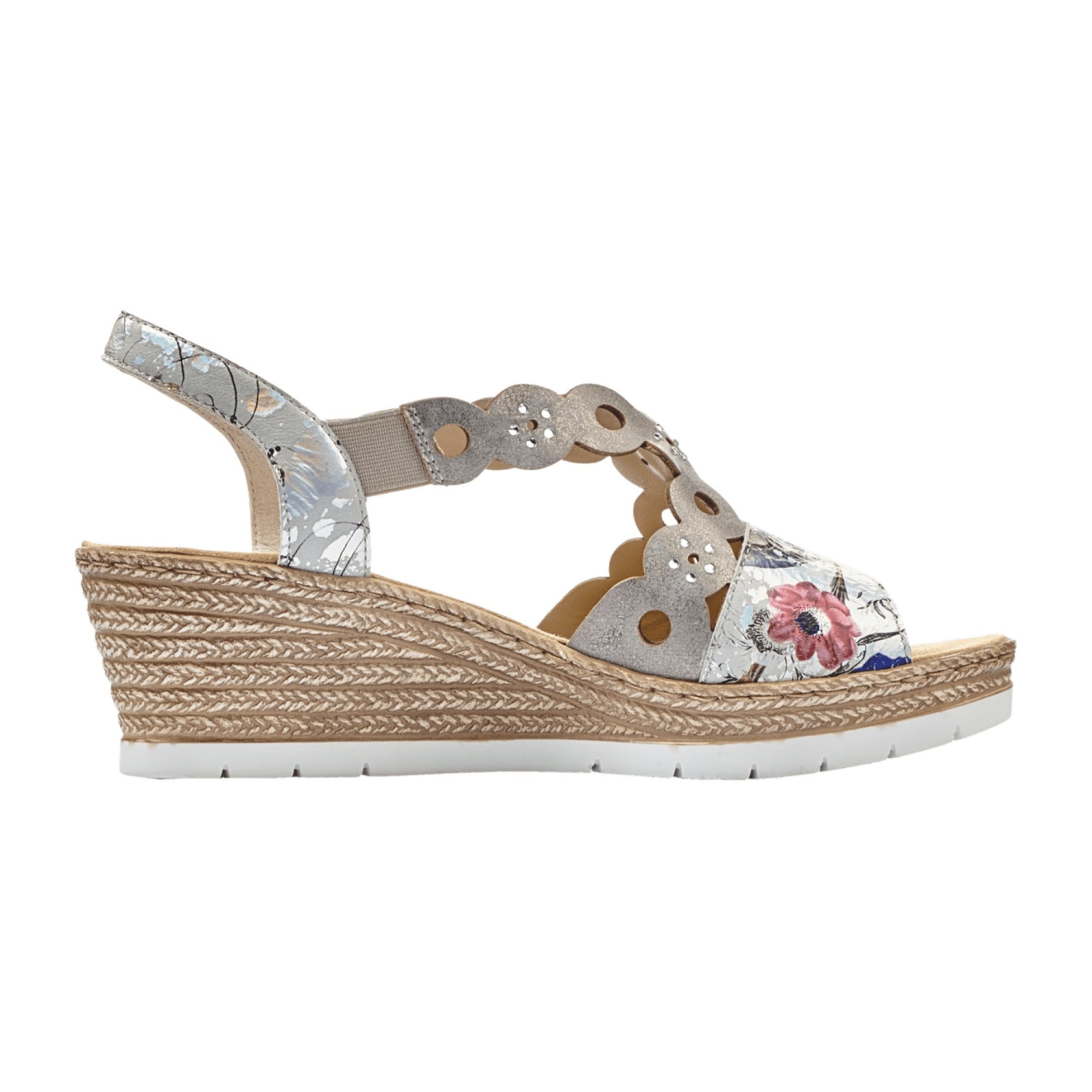 Rieker 619D6 90 Women's Silver Spring Summer Shoes