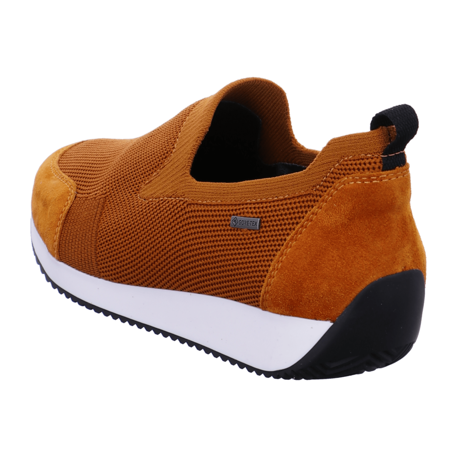 ARA LISBON Women's Chelsea Boots Suede Leather Orange Pull-On