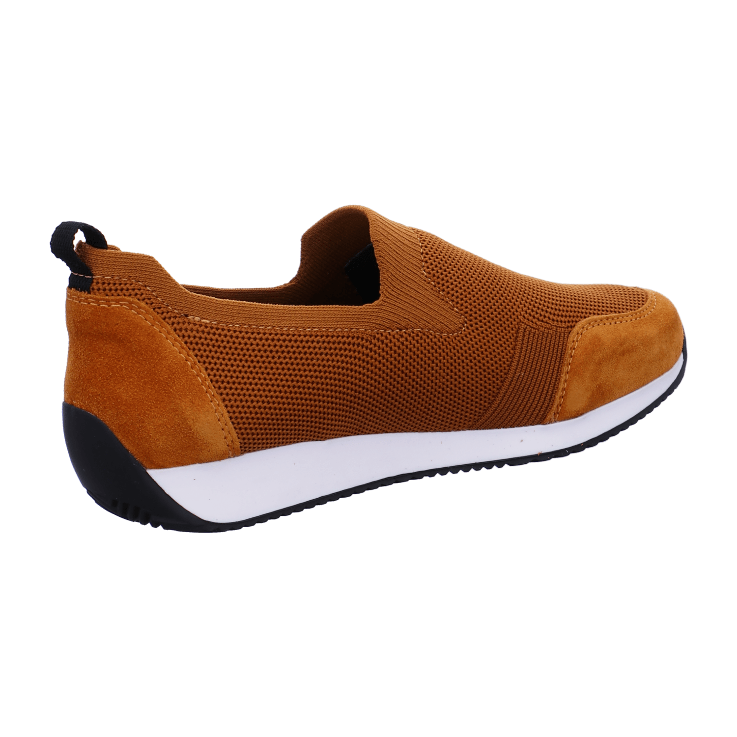 ARA LISBON Women's Chelsea Boots Suede Leather Orange Pull-On