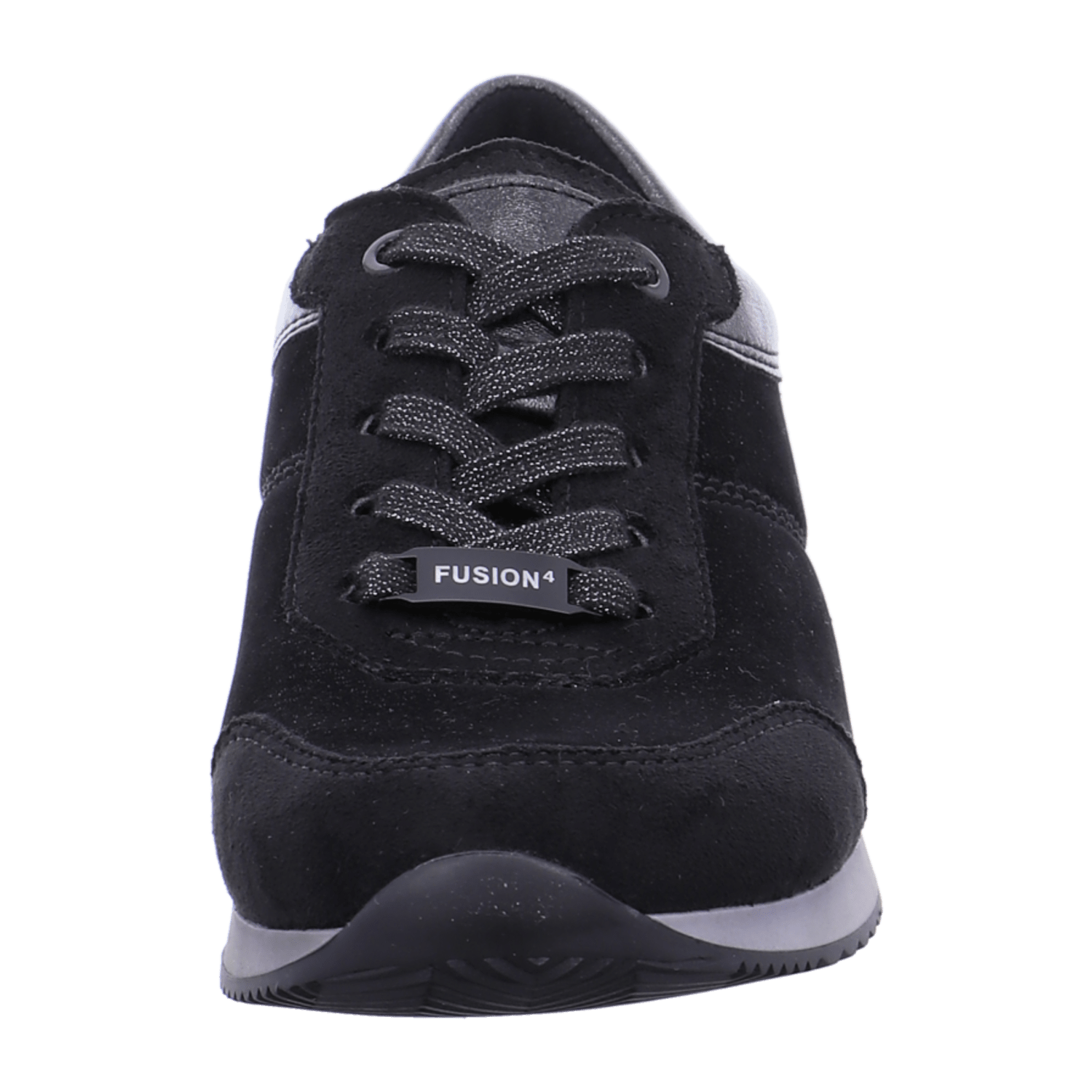 ARA LISBON Women's Sneakers Black Lace-Up Synthetic Stretch