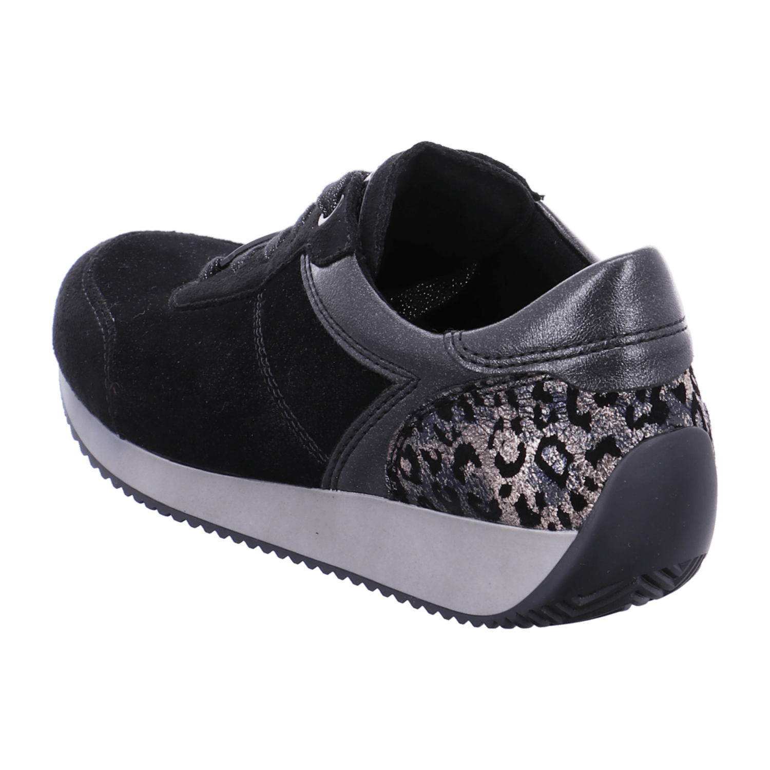 ARA LISBON Women's Sneakers Black Lace-Up Synthetic Stretch