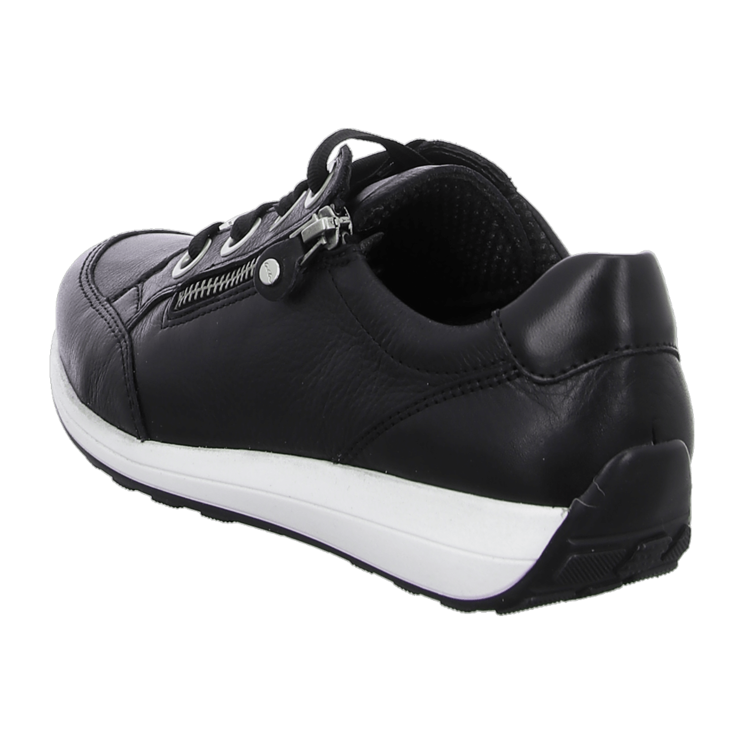 ARA OSAKA Women's Leather Low-Top Sneakers with Lace-Up Closure and Round Toe in Black - Bartel-Shop