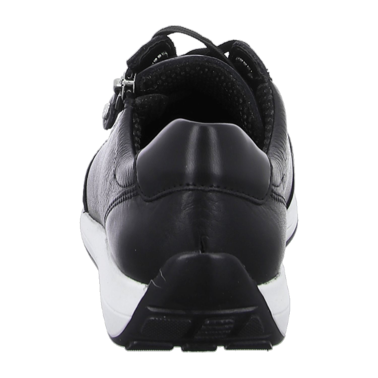 ARA OSAKA Women's Leather Low-Top Sneakers with Lace-Up Closure and Round Toe in Black - Bartel-Shop