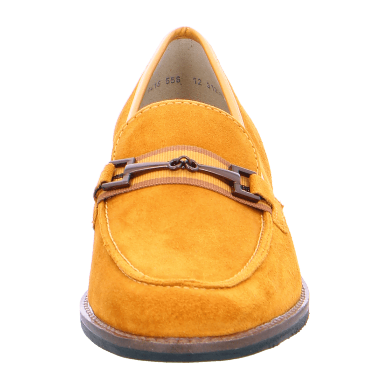 ARA KENT Women's Yellow Nubuck Loafers with Leather Lining and Synthetic Sole