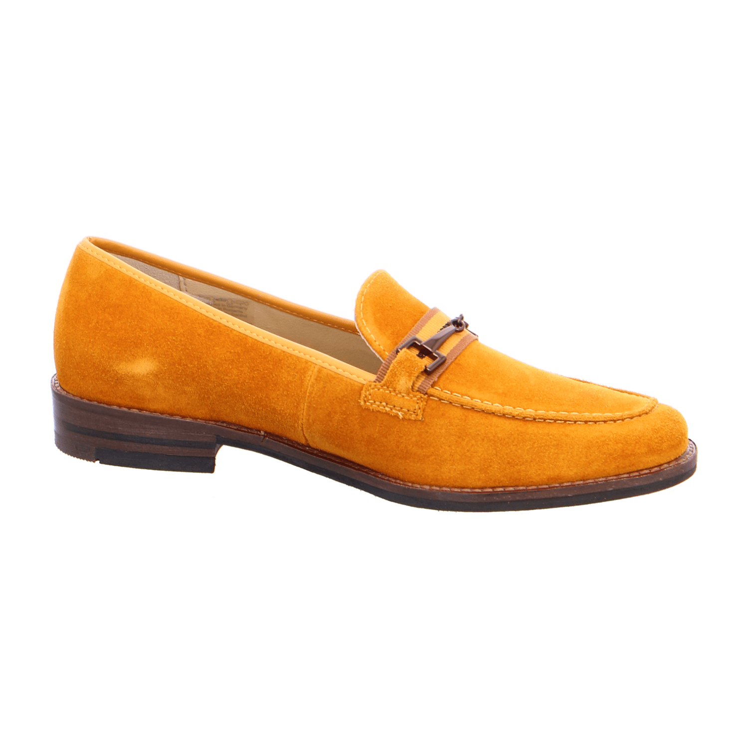 ARA KENT Women's Yellow Nubuck Loafers with Leather Lining and Synthetic Sole