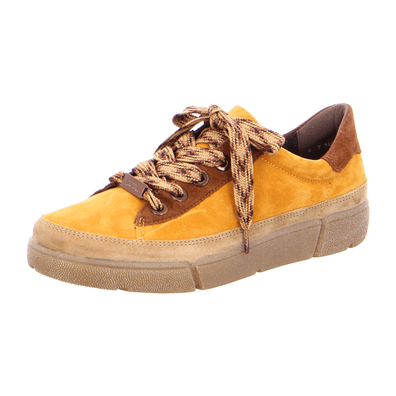 ARA ROM Women's Sneakers in Brown Suede Lace-Up with Breathable Lining and Round Toe
