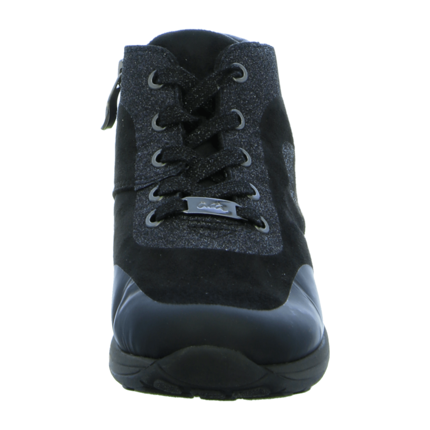 ARA Climotion Women's High-Top Laced Ankle Boots in Black Leather