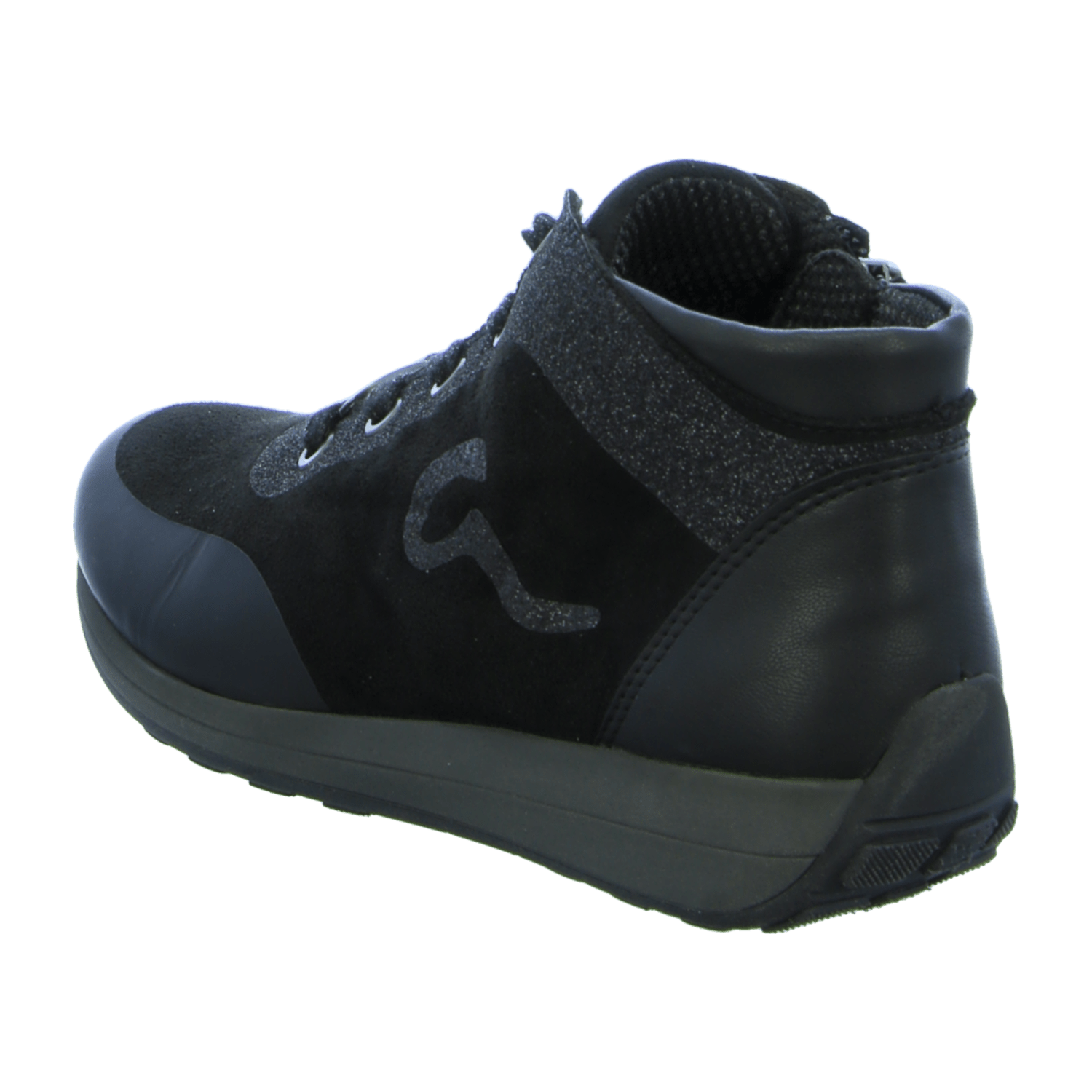 ARA Climotion Women's High-Top Laced Ankle Boots in Black Leather