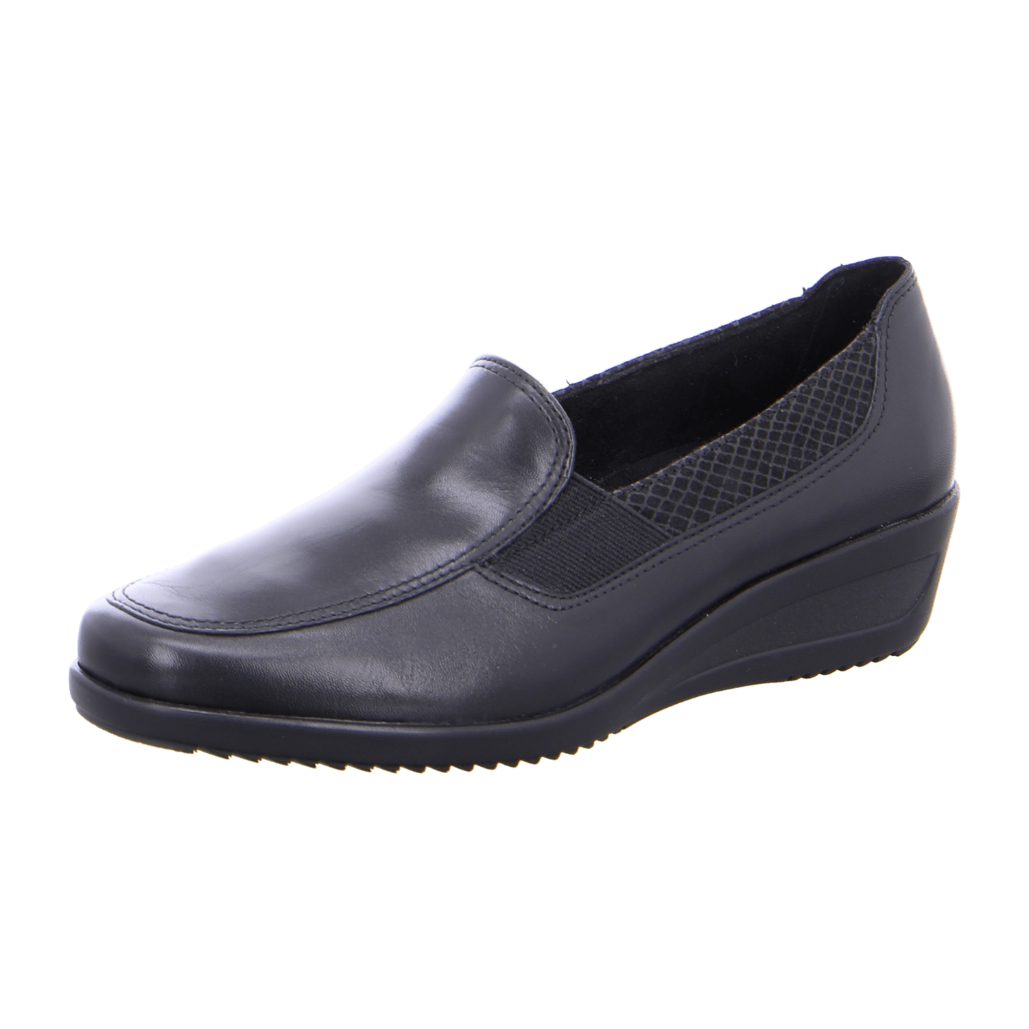 ARA ZÜRICH Women's Leather Slip-On Loafers in Black