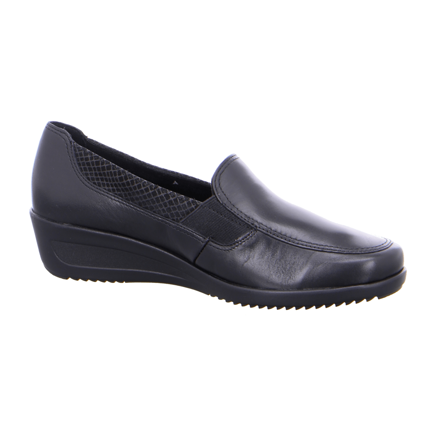 ARA ZÜRICH Women's Leather Slip-On Loafers in Black
