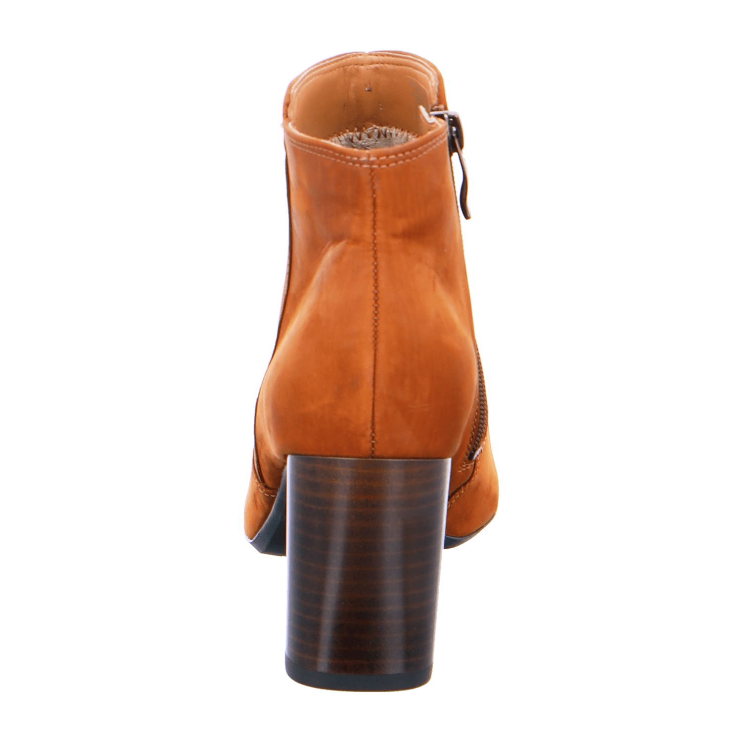 ARA Women's Ankle Boot FRAUKE in Full-Grain Leather, Classic Pointed Toe with Zip Fastening, Orange