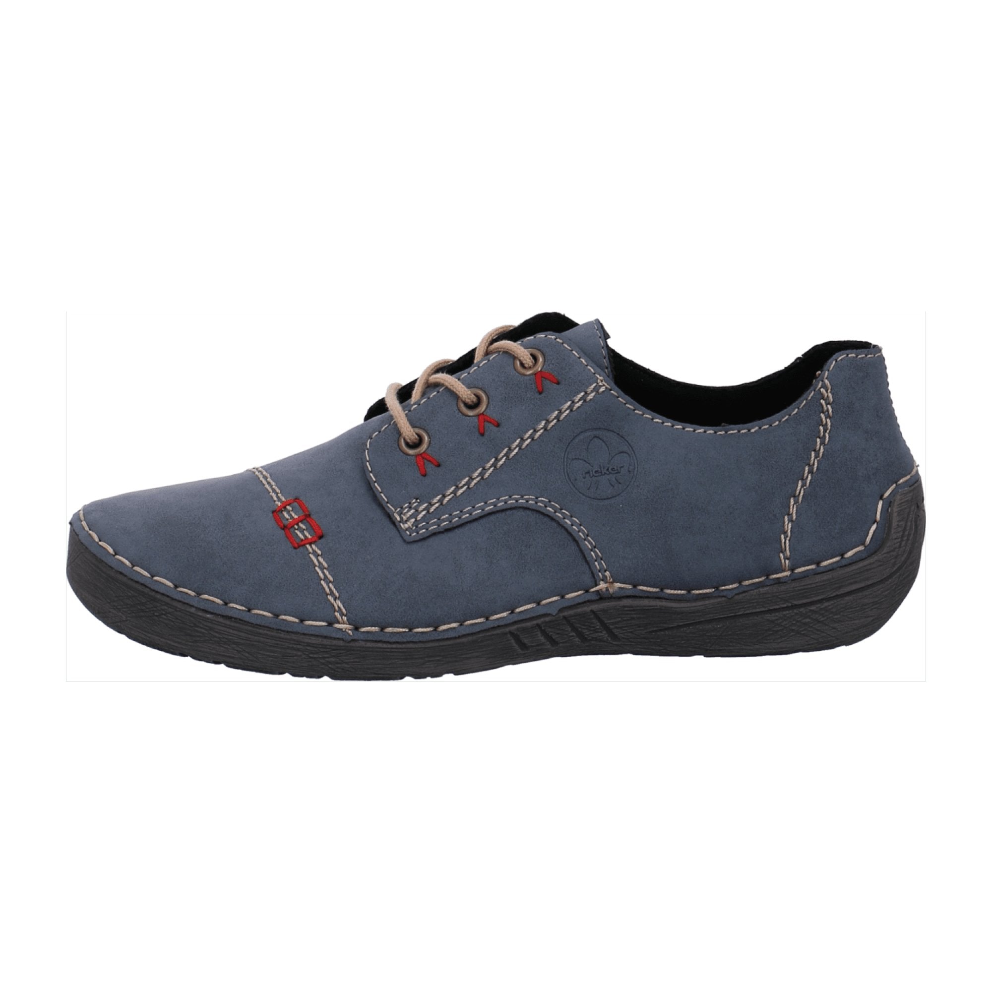 Rieker Casual Lace-Up Shoes for Women in Blue Comfortable Lightweight Design