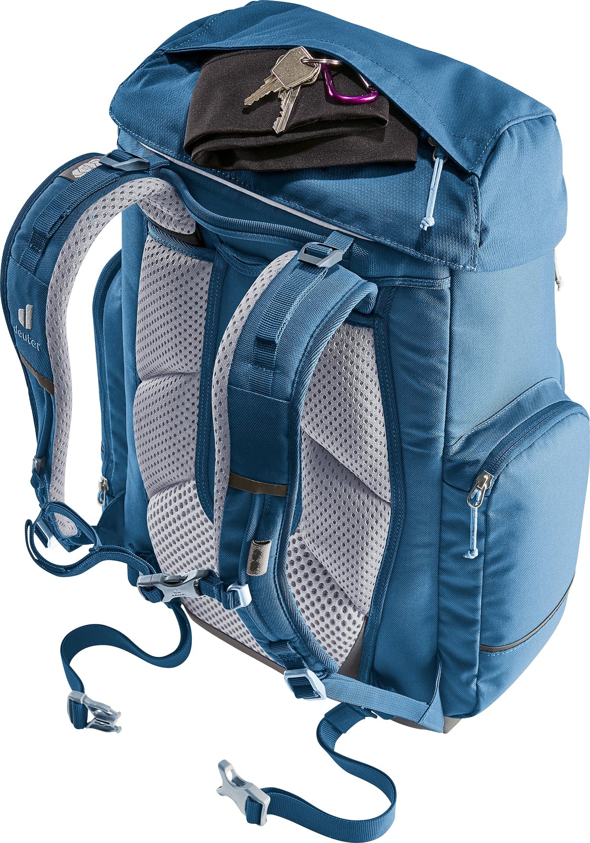 deuter Scula Kids Backpack Wave Blue Dark Grey - Water-Resistant School Bag