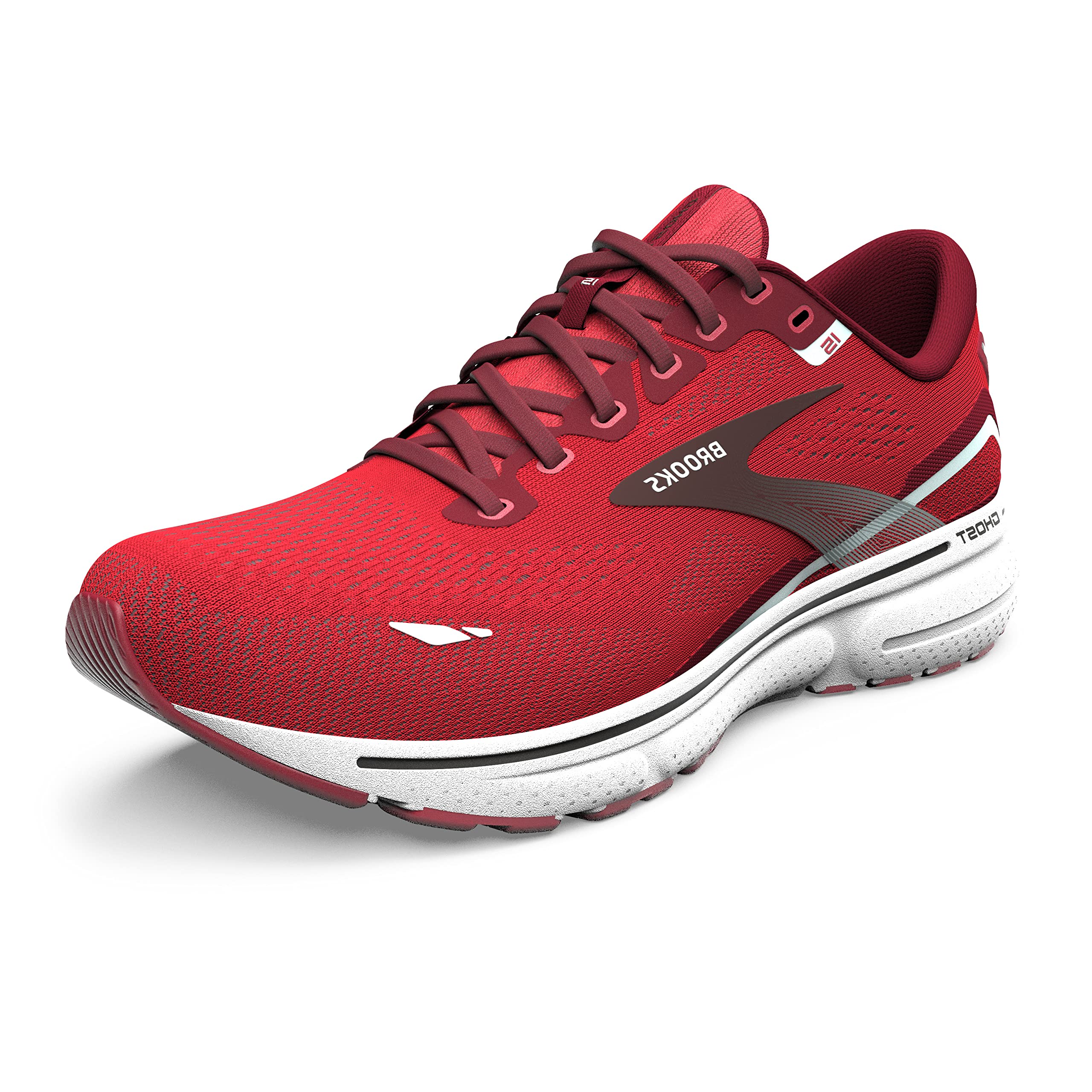 Brooks Ghost 15 Men's Road Running Shoes Mesh Red Blue Haze White Lightweight