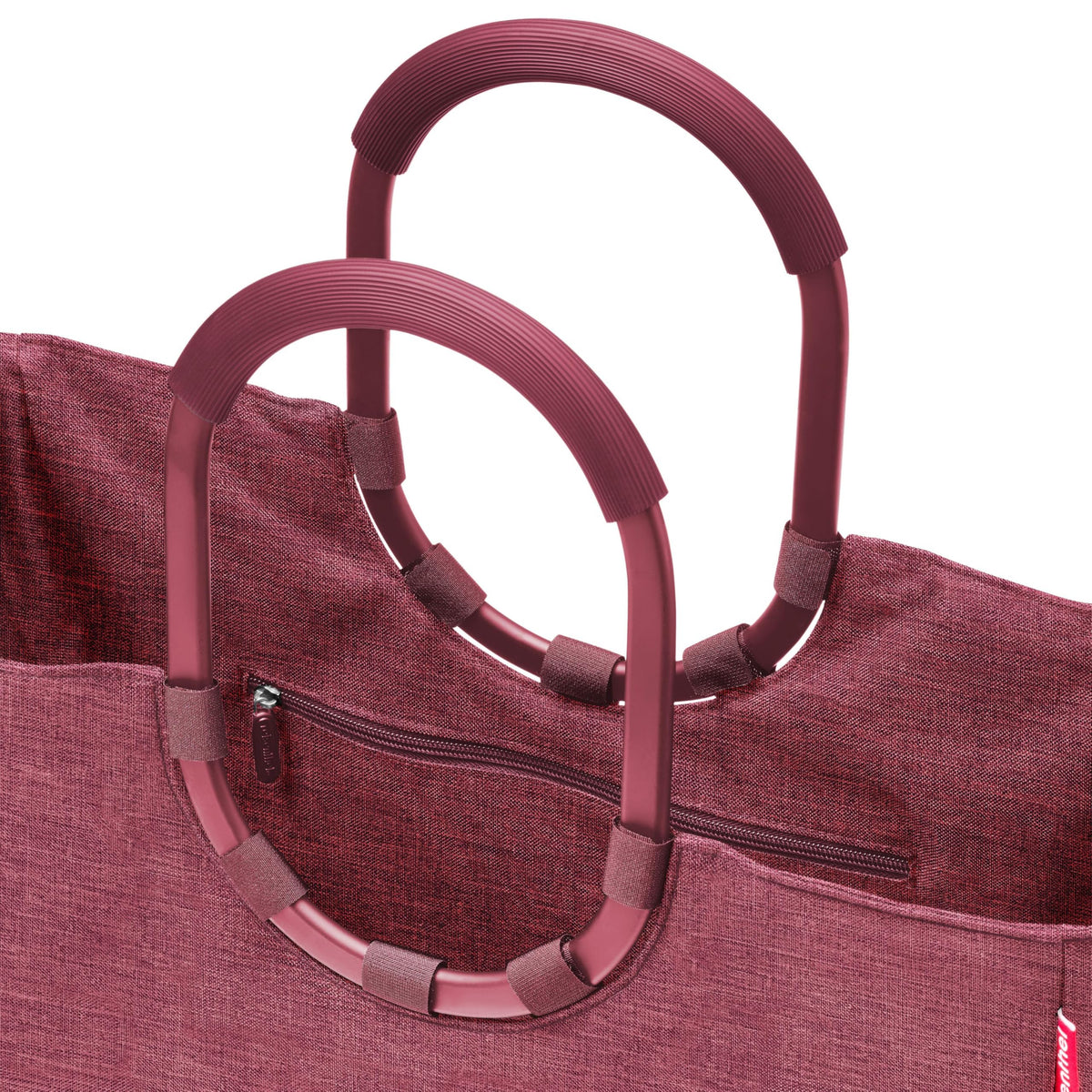 reisenthel loopshopper L Twist Maroon - Stable Shopping Bag with Pockets from Recycled PET