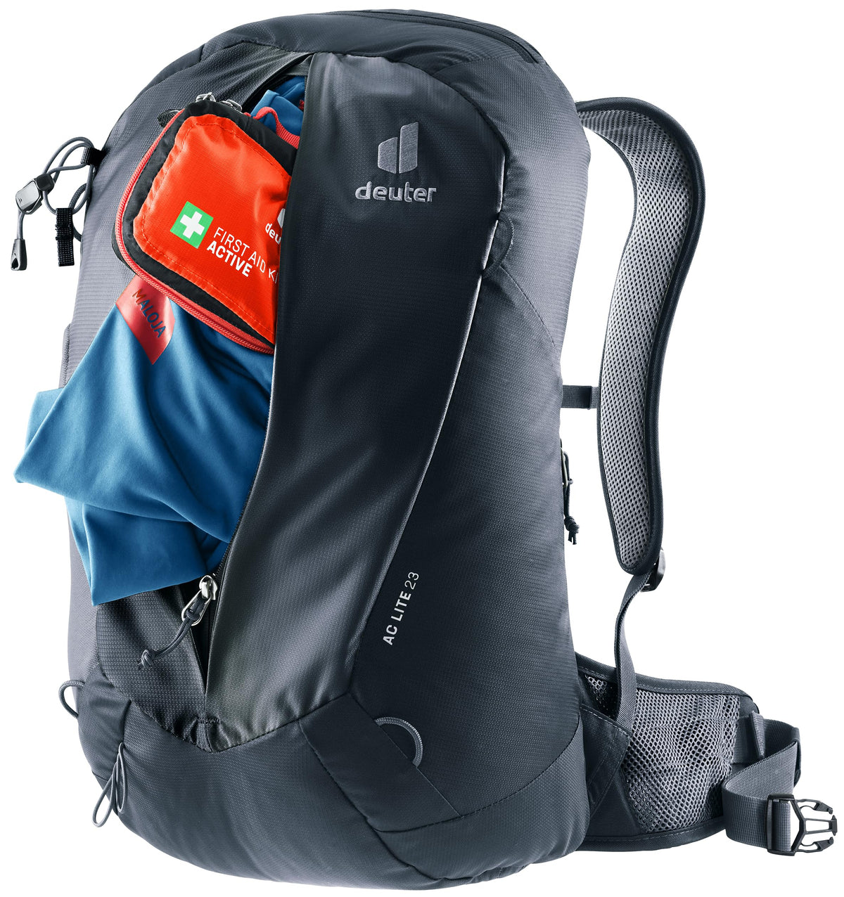 Deuter AC Lite 23 Backpack Black - Hiking Daypack with Rain Cover