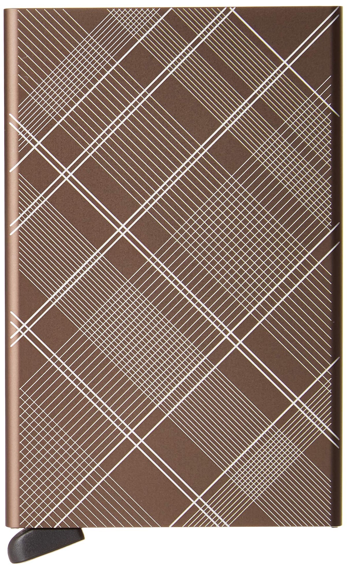 Secrid Laser Card Protector - Tartan Brown Aluminum Wallet for Men