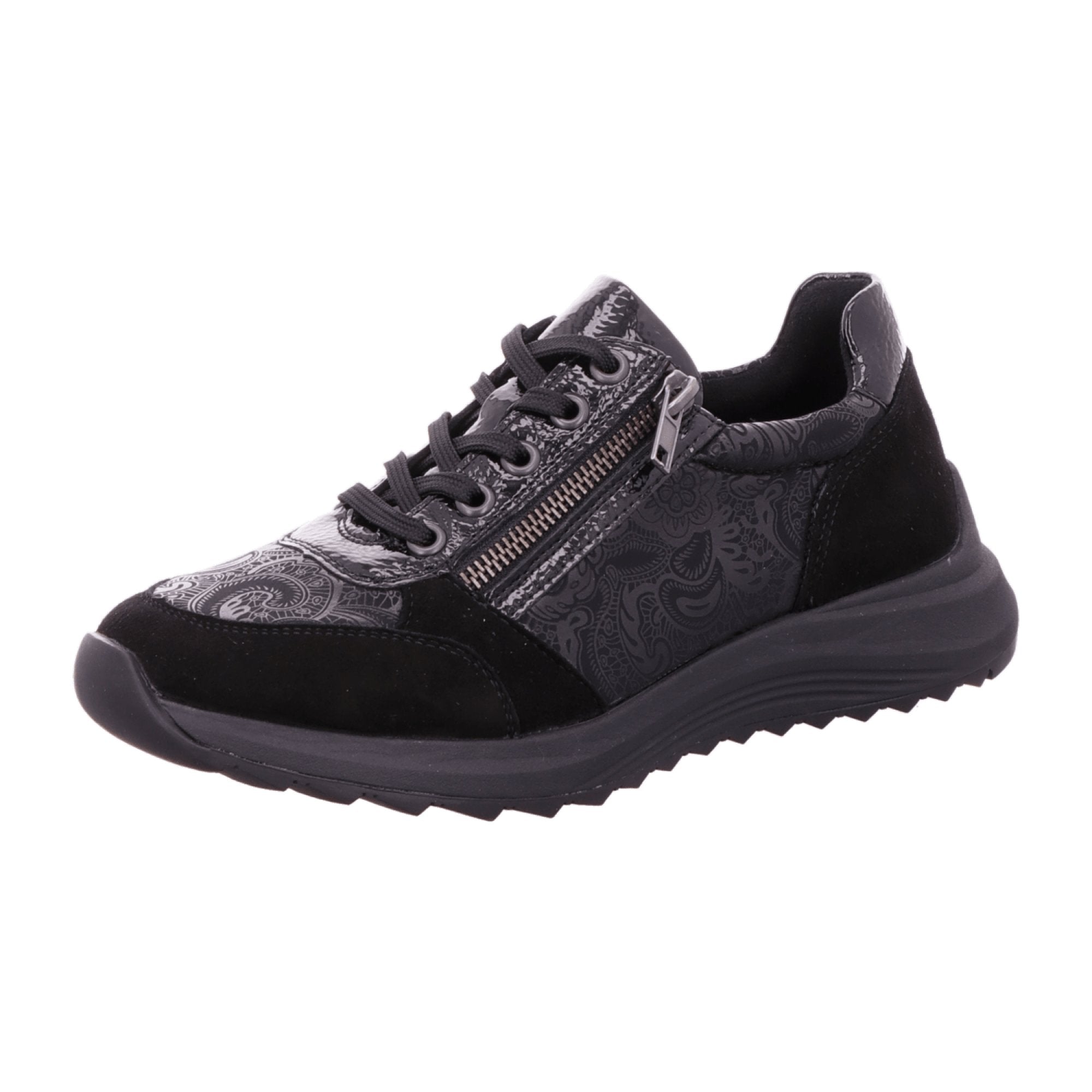 Remonte Women's Extra Wide Black Comfort Lace-Up Shoes