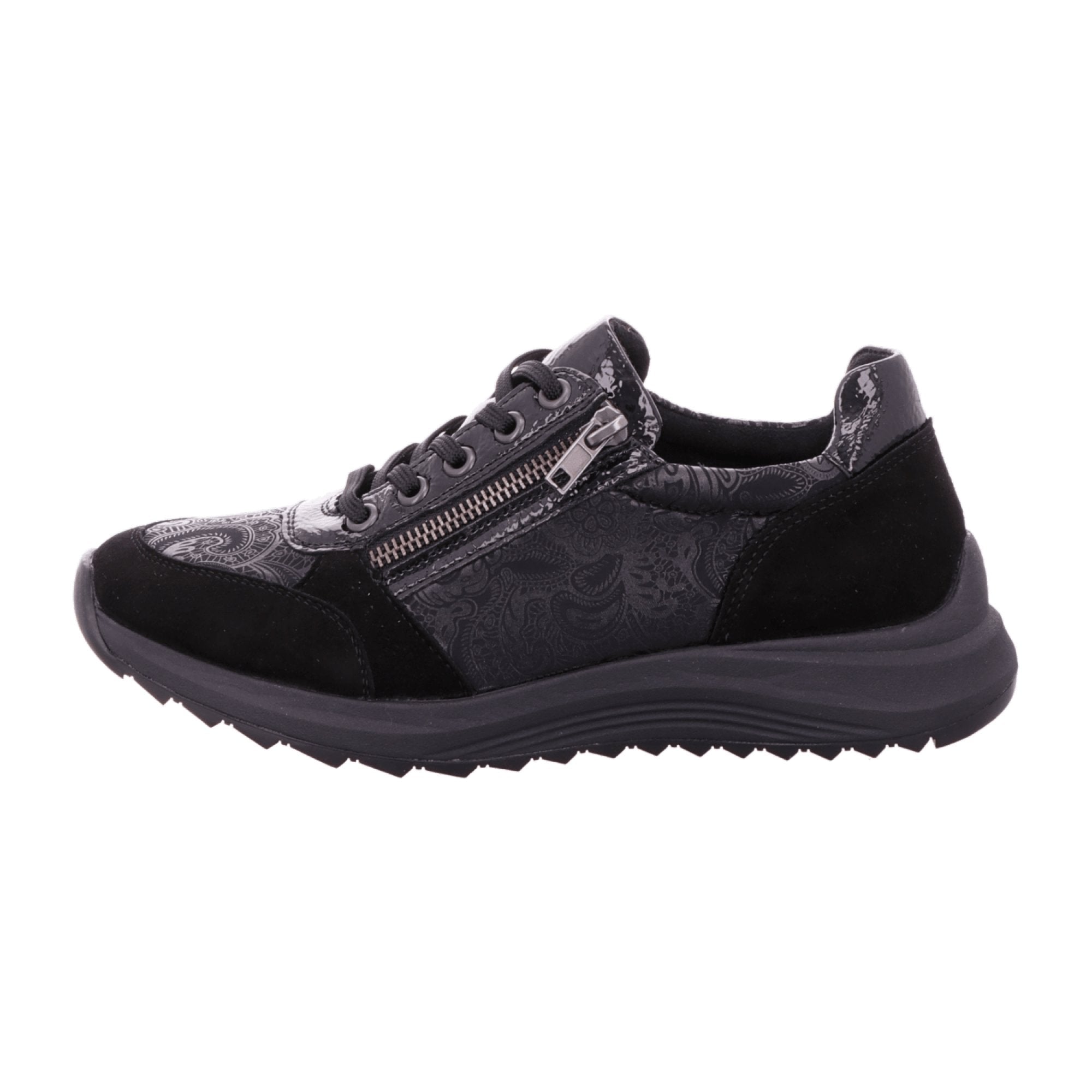 Remonte Women's Extra Wide Black Comfort Lace-Up Shoes