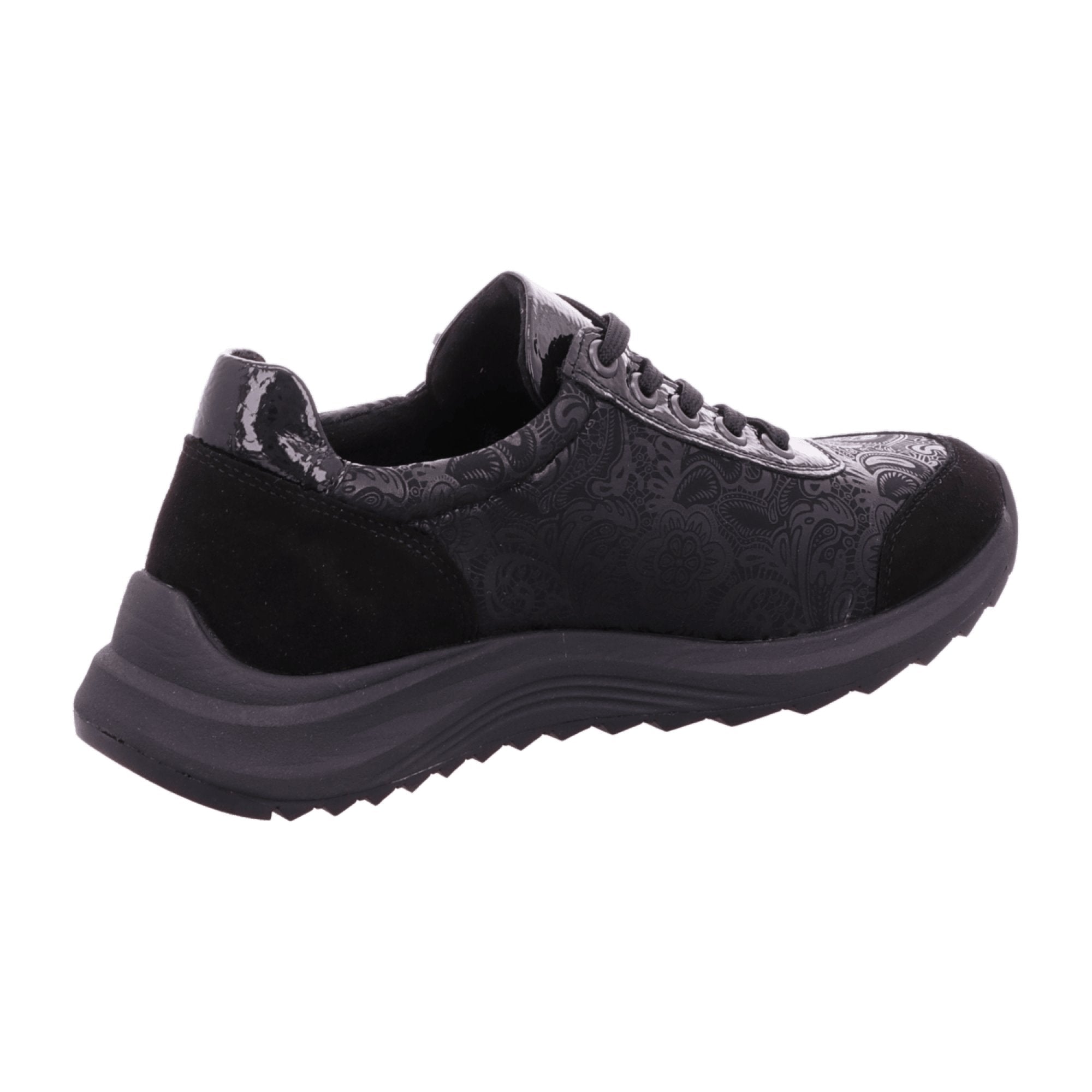 Remonte Women's Extra Wide Black Comfort Lace-Up Shoes