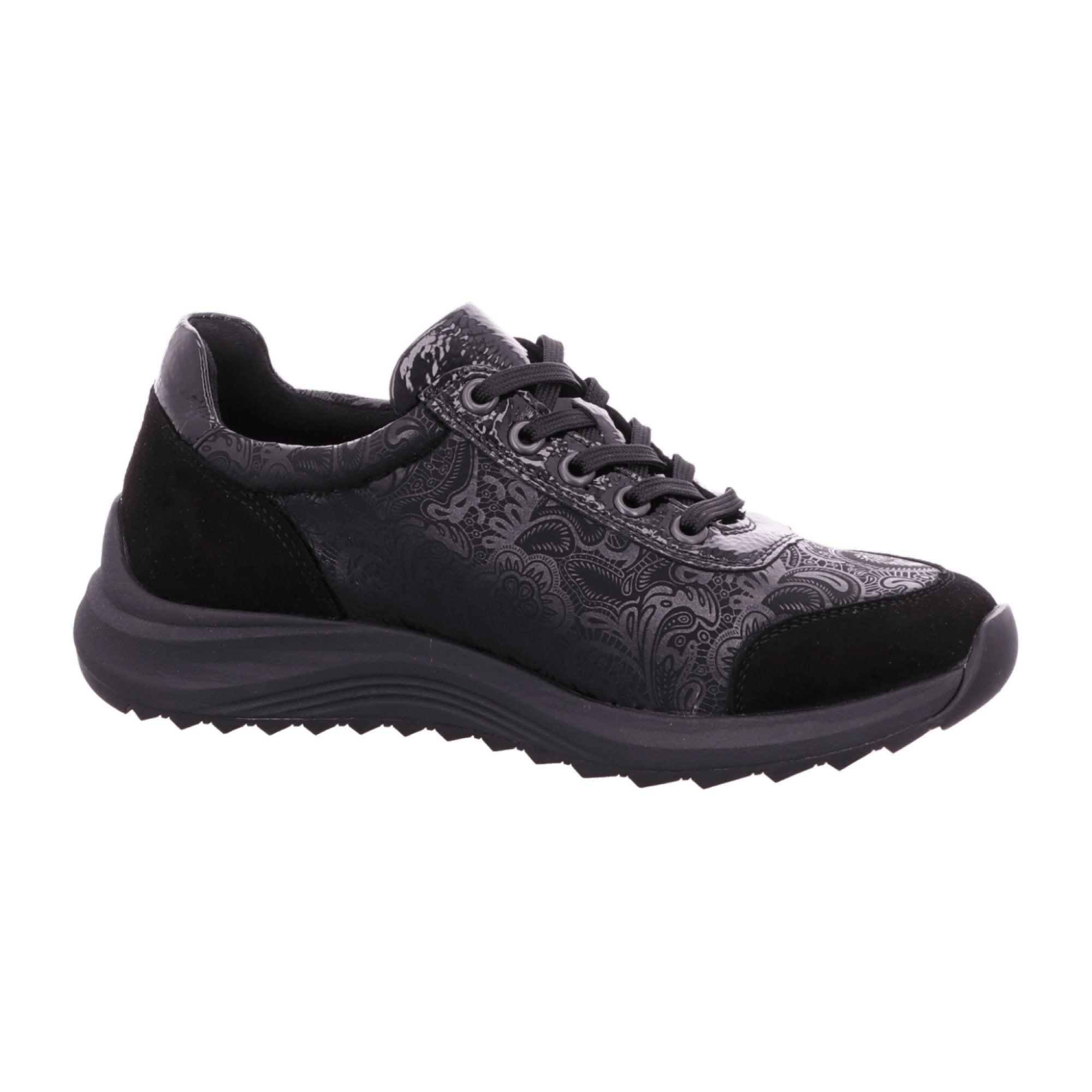 Remonte Women's Extra Wide Black Comfort Lace-Up Shoes