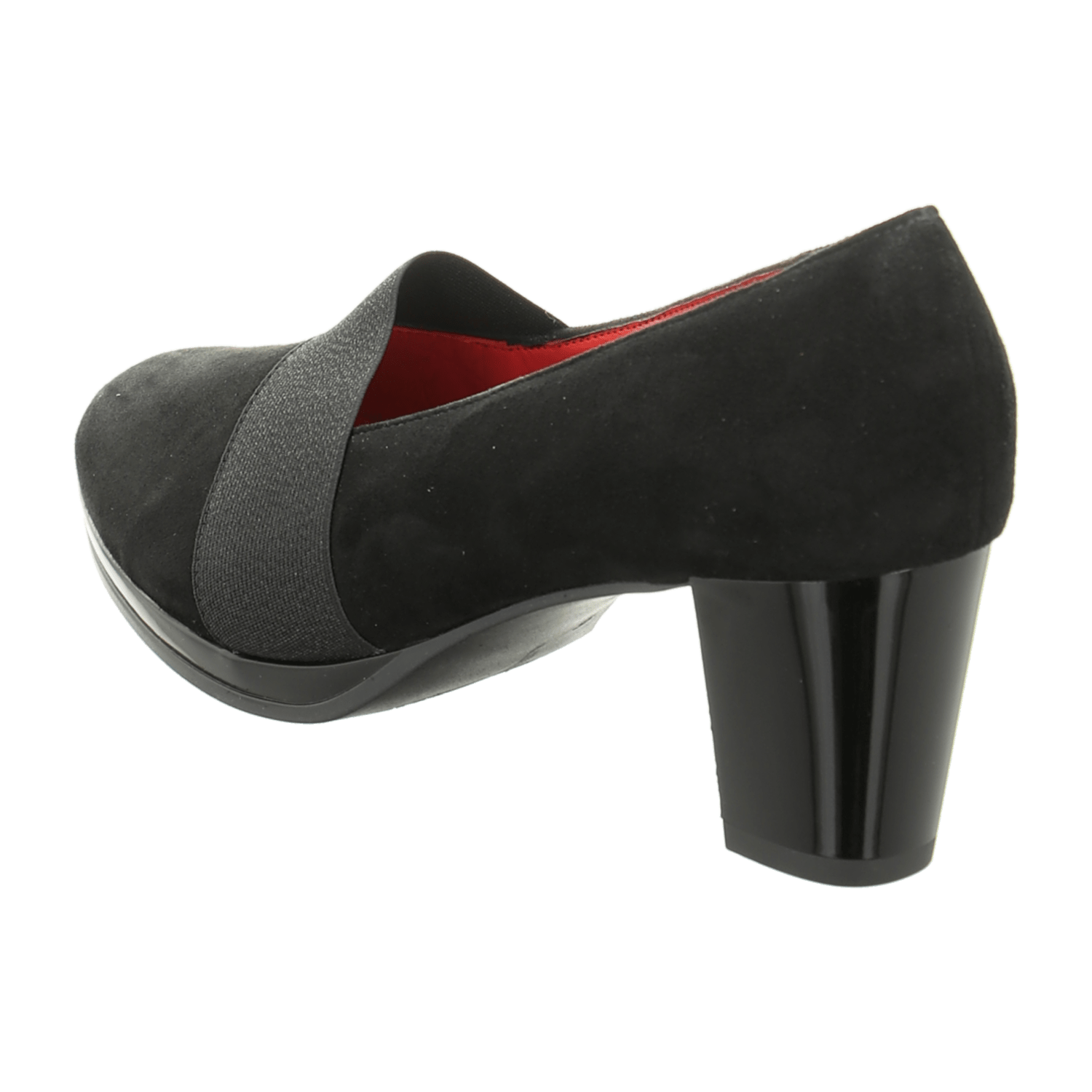 ARA ORLY Women's Pumps in Black Nubuck Leather, Pull-On Style with Closed Toe and Leather Lining