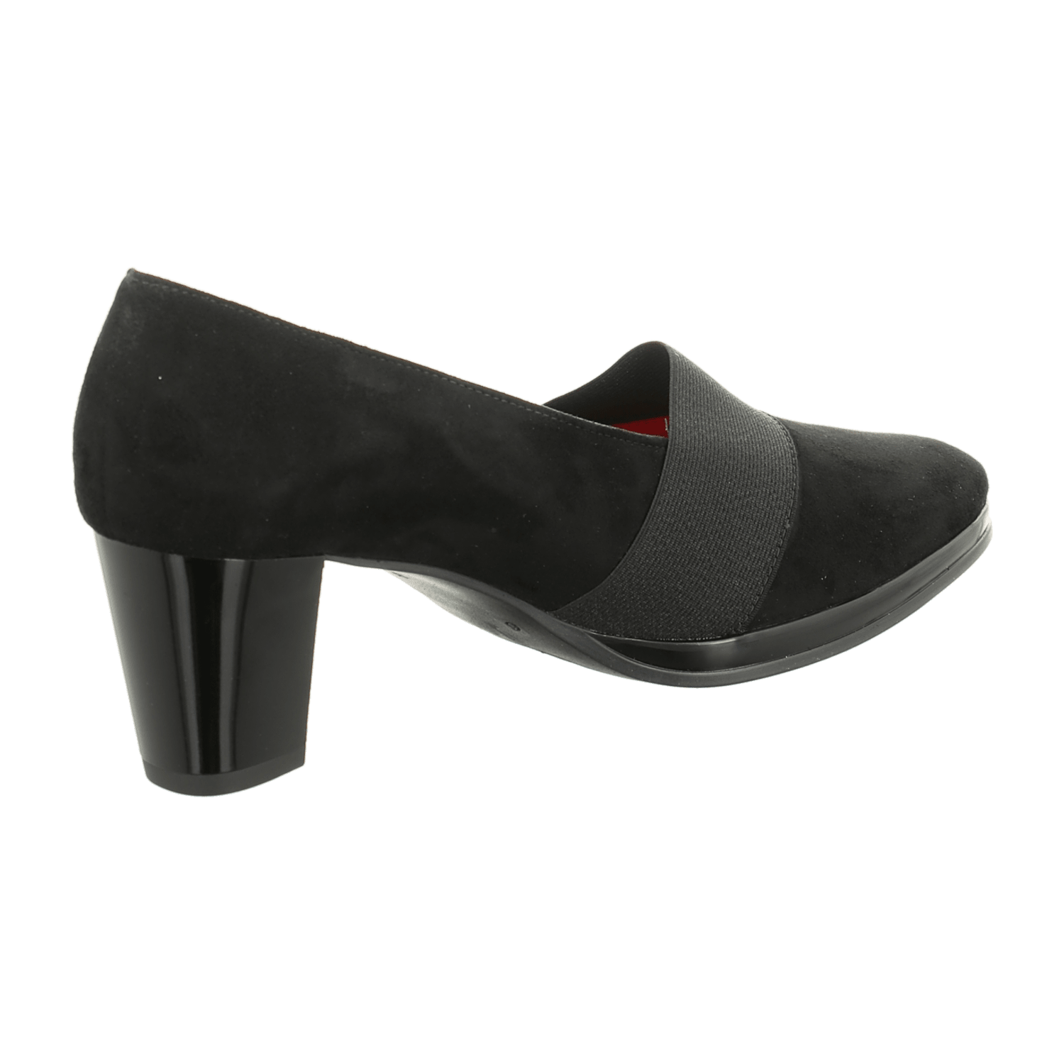 ARA ORLY Women's Pumps in Black Nubuck Leather, Pull-On Style with Closed Toe and Leather Lining