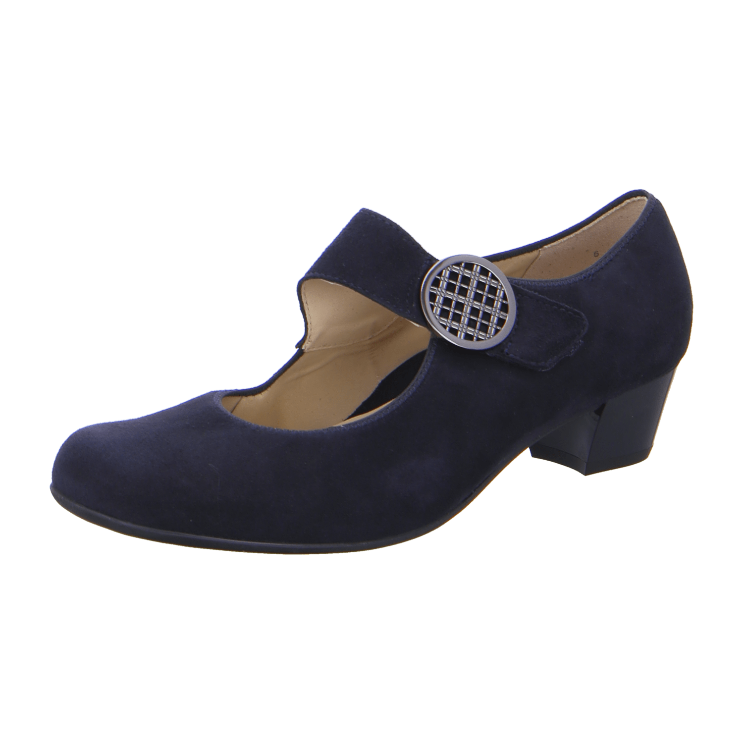 ARA CATANIA CAT Women's Pumps in Blue Suede with Pull-On Design and Round Toe