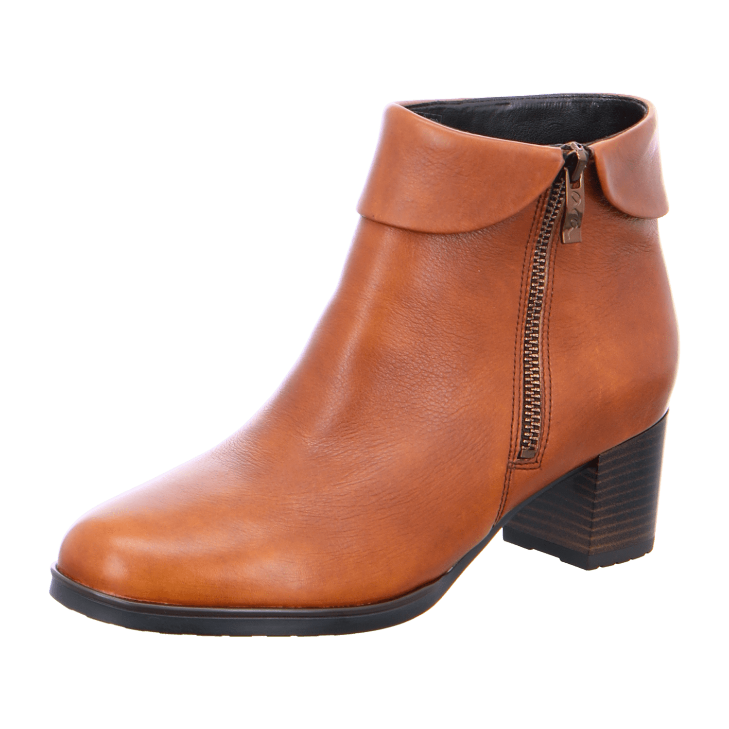 ARA FLORENZ Women's Leather Ankle Boots, Slip-On Chelsea Boots in Brown
